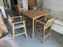Load image into Gallery viewer, Stroud - 5 pes high bar set - Natural Finish Quality Furniture Clearance Ltd

