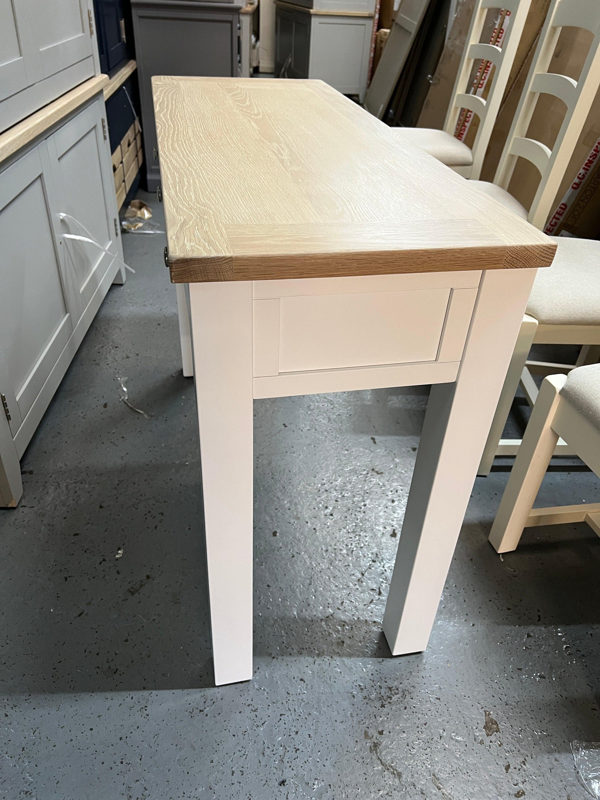 Chester Pure White Console Table/Desk furniture delivered