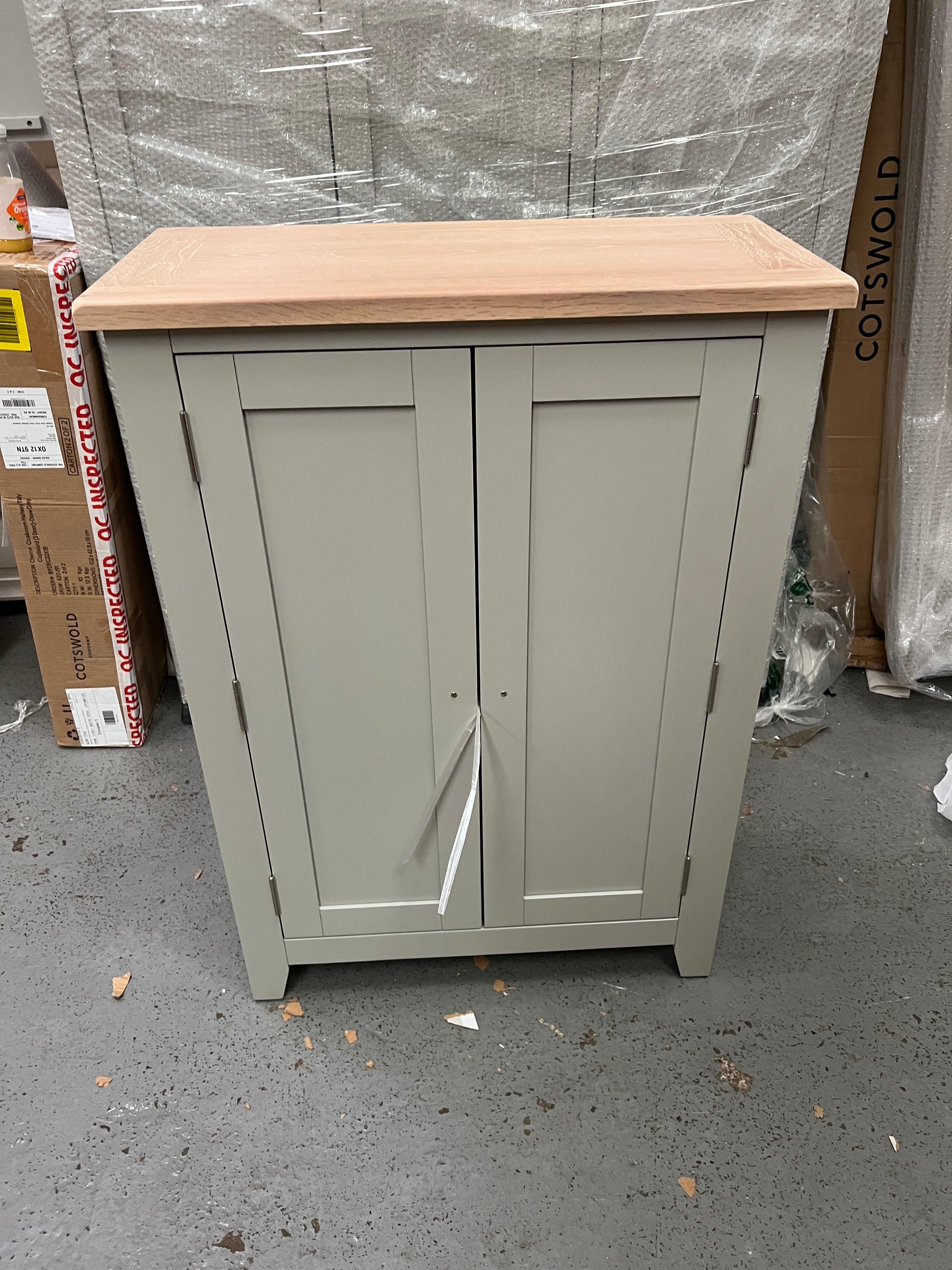 Chester Dove Grey Large Shoe Cupboard furniture delivered 