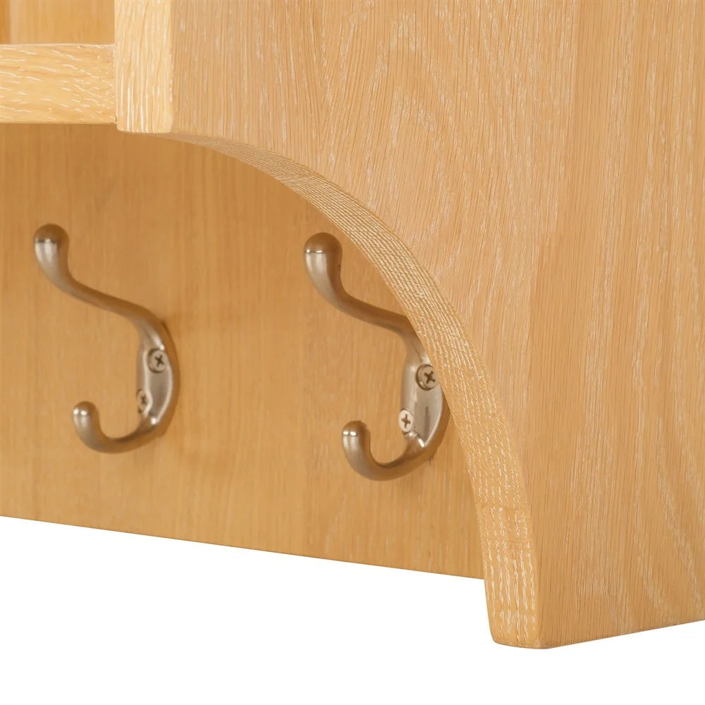 INGLESHAM WHITEWASH OAK
Storage Shelf and Hooks Quality Furniture Clearance Ltd