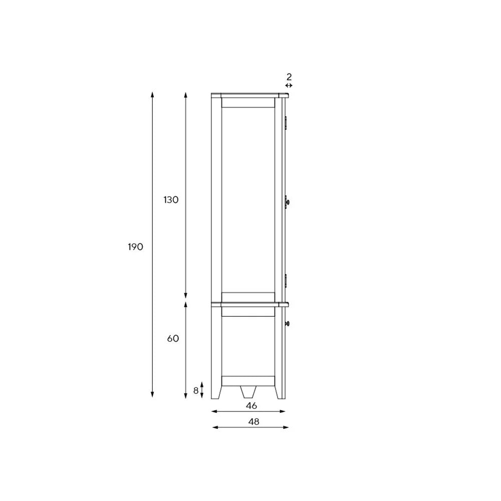 Chester Dove Grey Triple Larder Quality Furniture Clearance Ltd