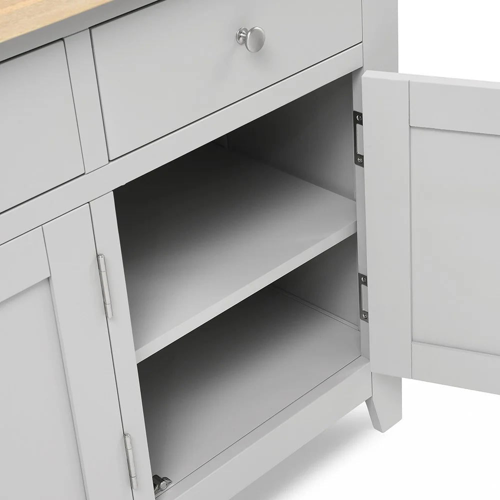 Chester Dove Grey Extra Large Sideboard Quality Furniture Clearance Ltd