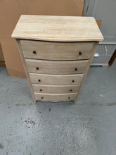 Load image into Gallery viewer, Camille Limewash Oak Tall 5 Drawer Chest Quality Furniture Clearance Ltd
