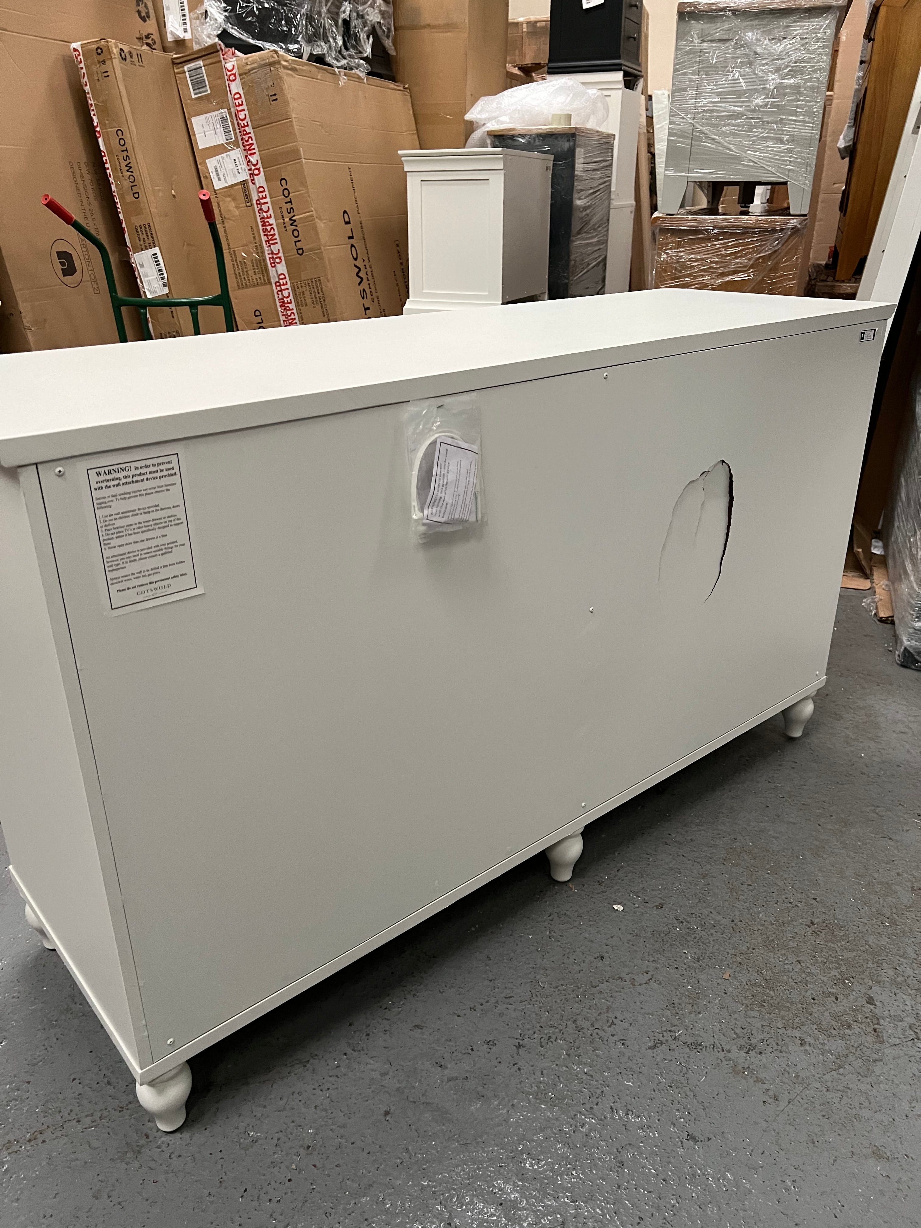 Wilmslow Grey Painted 6 Drawer Chest Quality Furniture Clearance Ltd