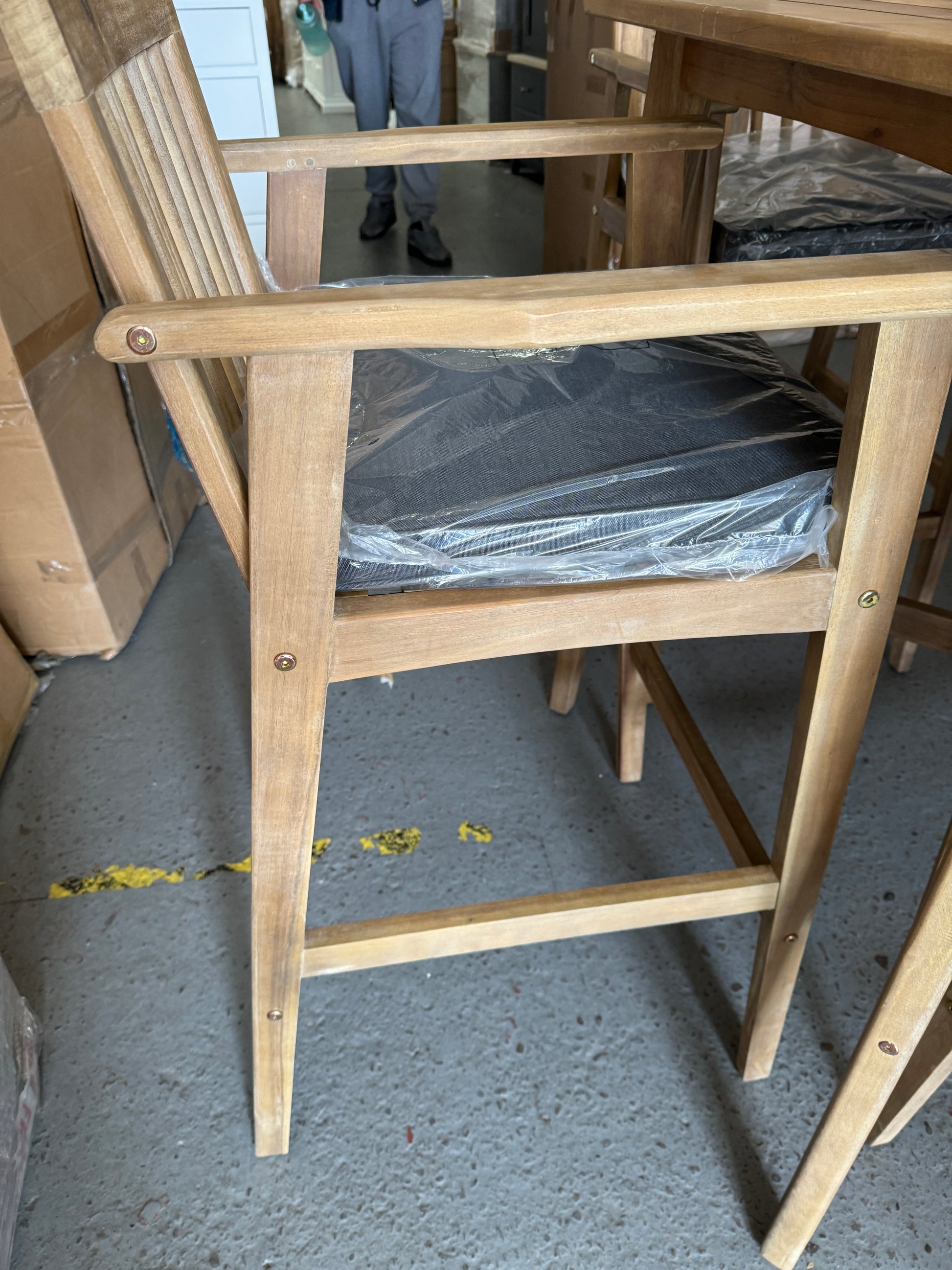 Stroud - 5 pes high bar set - Natural Finish Quality Furniture Clearance Ltd