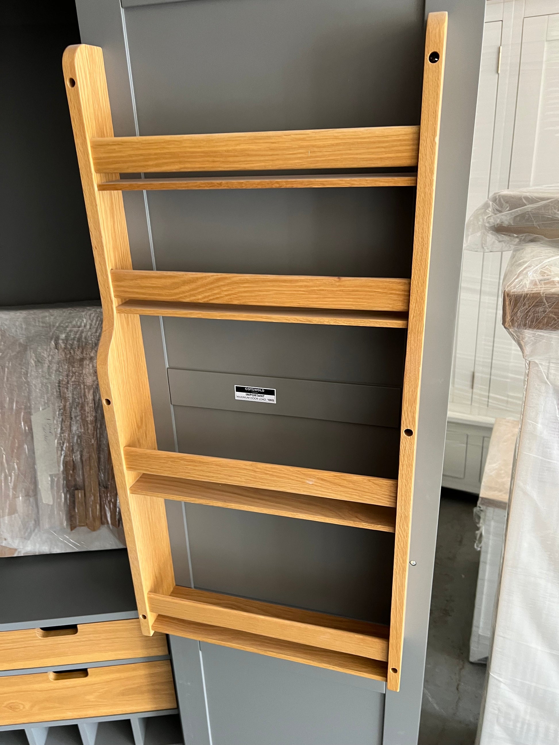 Sussex Storm Grey narrow larder Quality Furniture Clearance Ltd