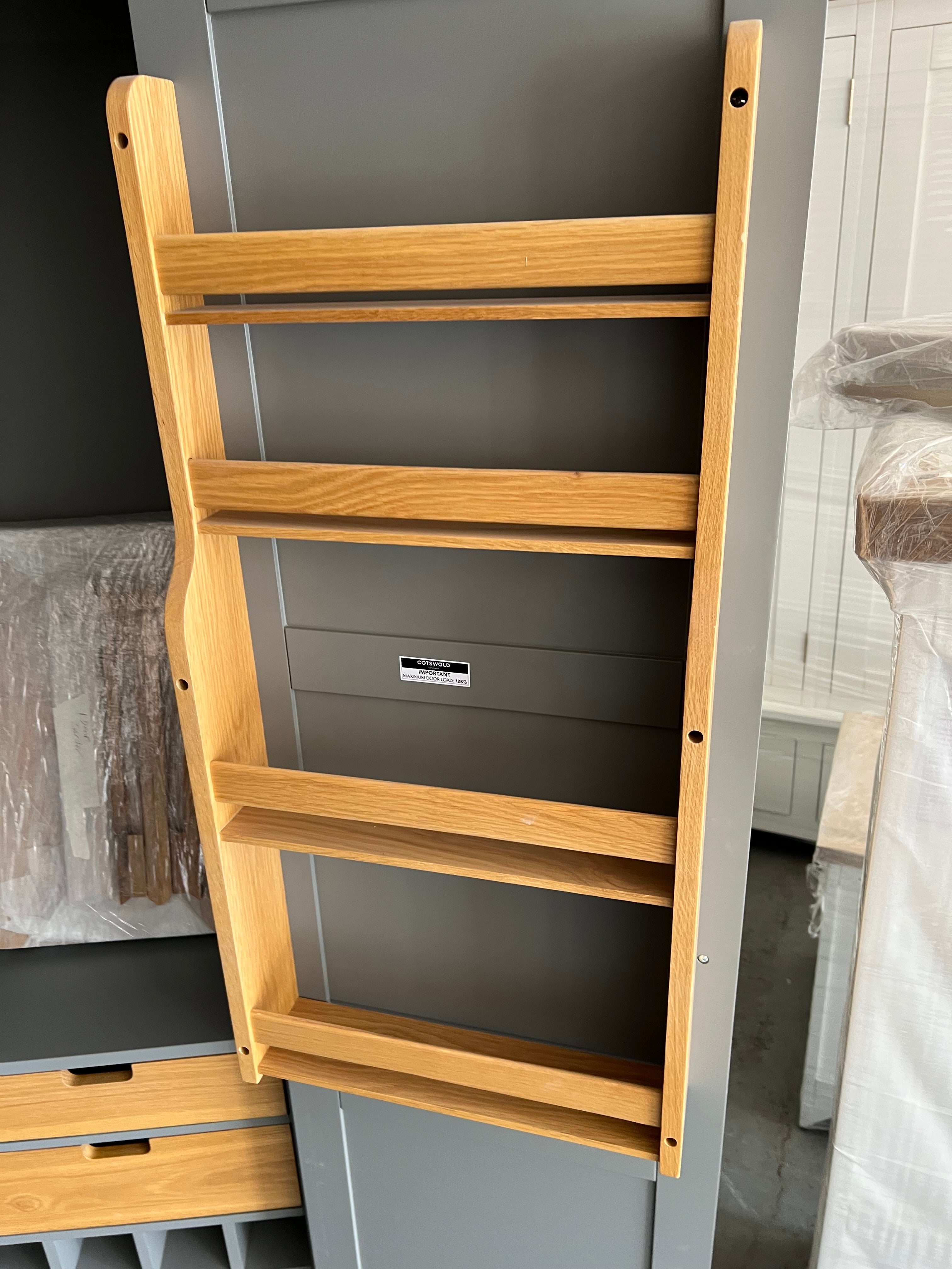 Sussex Storm Grey narrow larder Quality Furniture Clearance Ltd