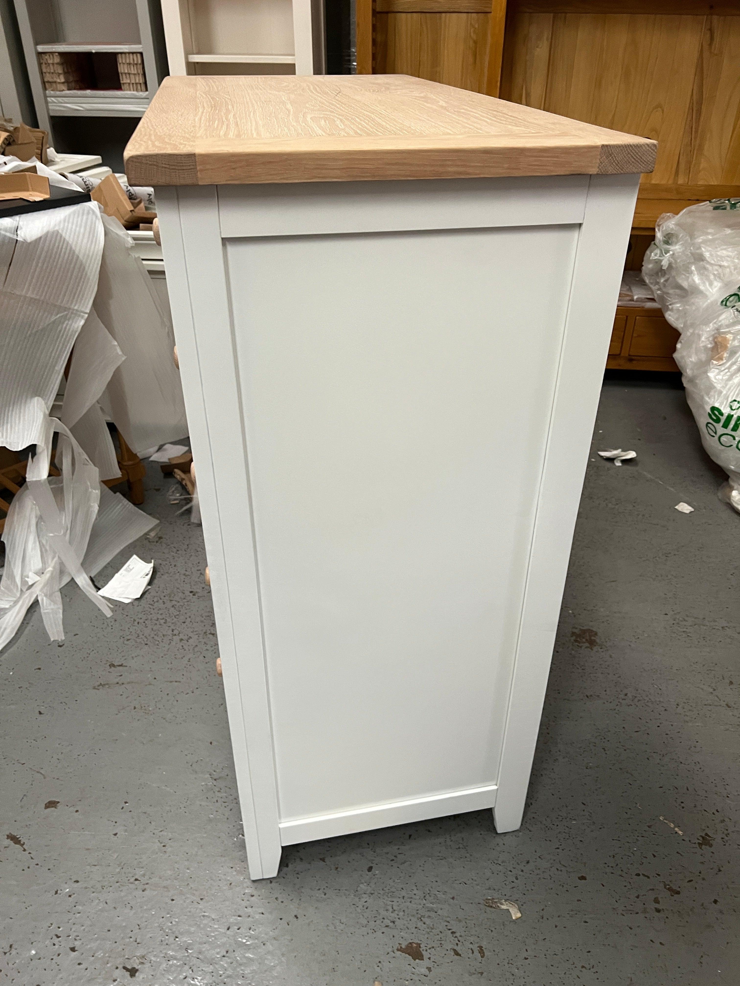 Chester Pure White 7 Drawer Chest Quality Furniture Clearance Ltd