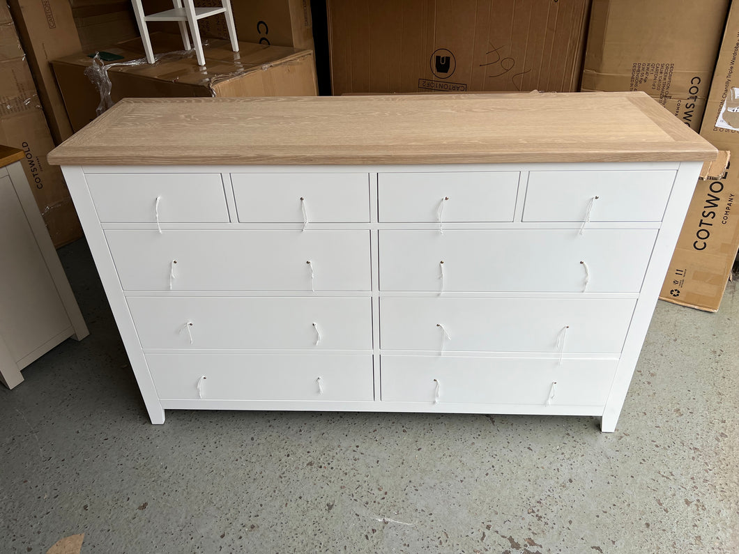 Chester Pure White 10 Drawer Chest furniture delivered