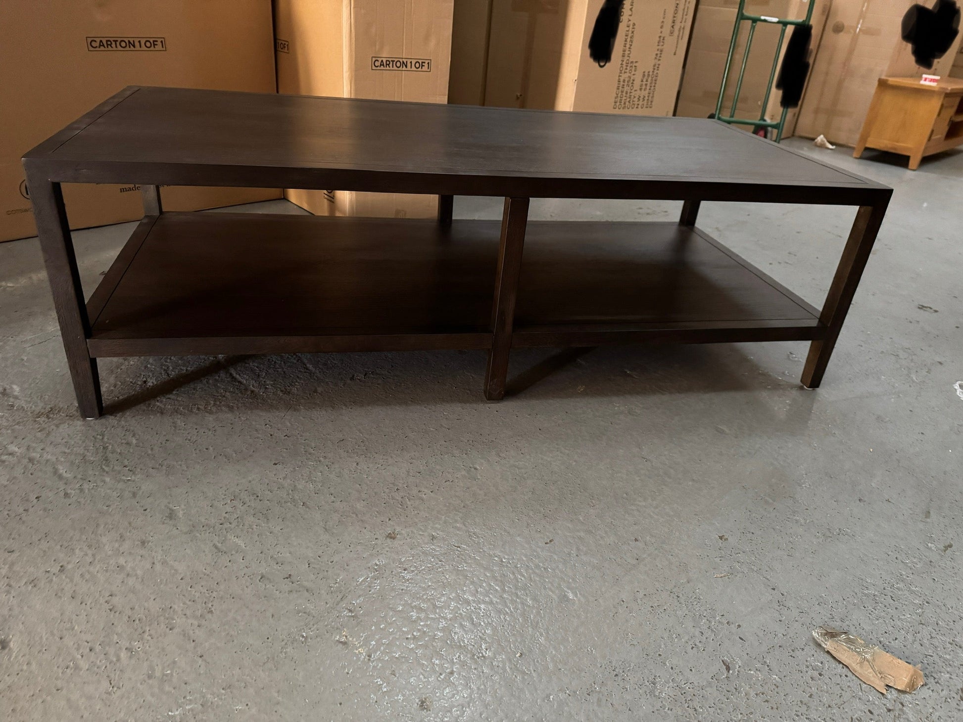 BLOCKLEY BROWN OAK Large Coffee Table Quality Furniture Clearance Ltd