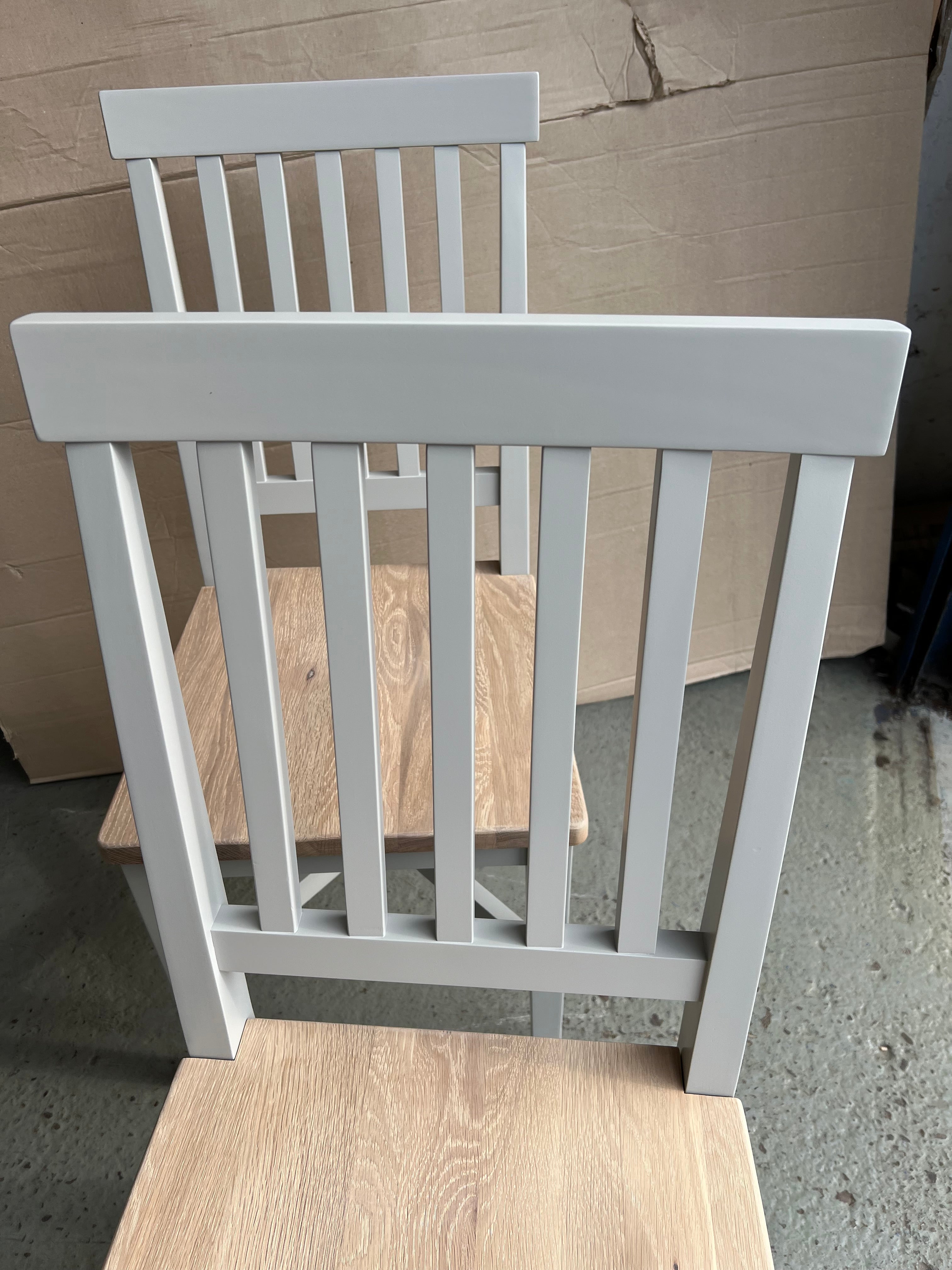 Set of 2 CHESTER DOVE GREY
Wooden Seat Dining Chair Quality Furniture Clearance Ltd