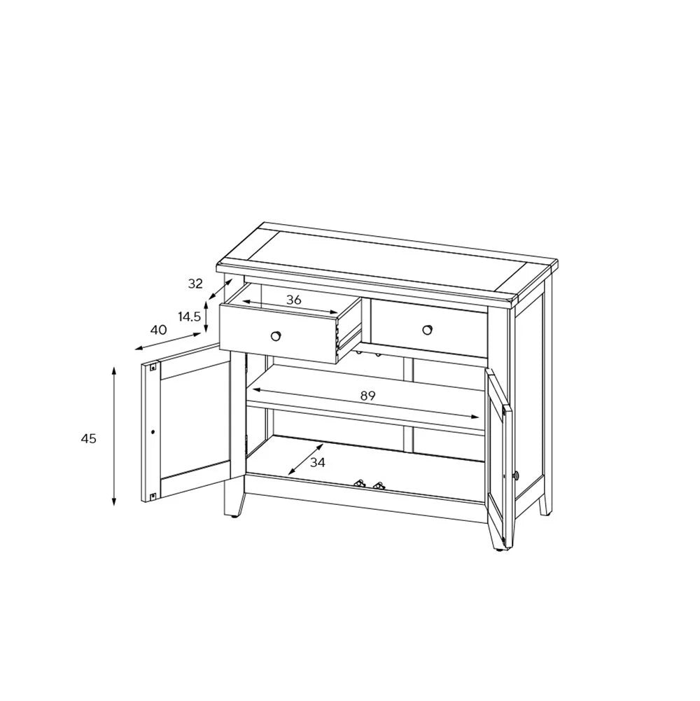 Chester Dove Grey Small Sideboard Quality Furniture Clearance Ltd
