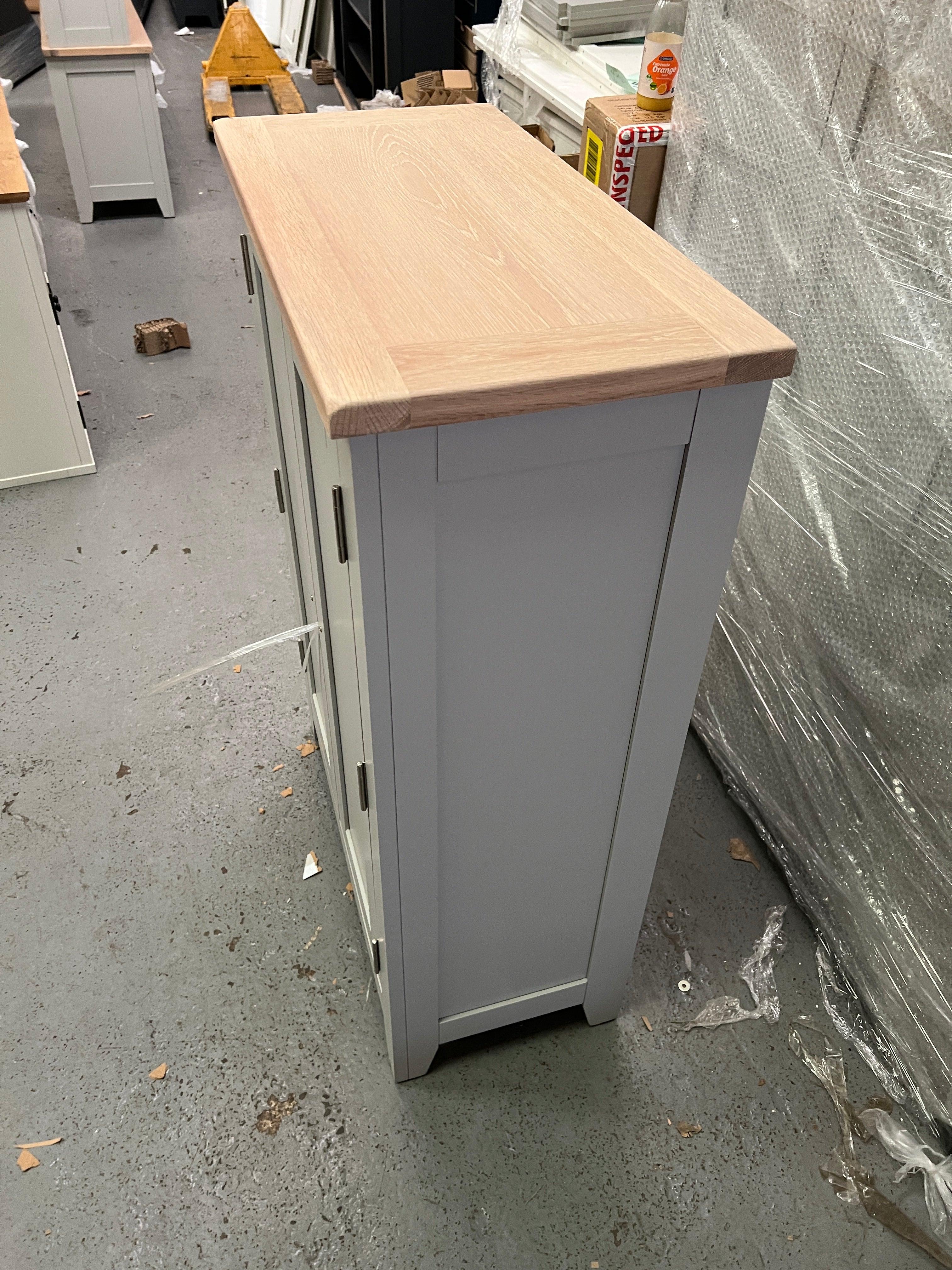 Chester Dove Grey Large Shoe Cupboard furniture delivered 