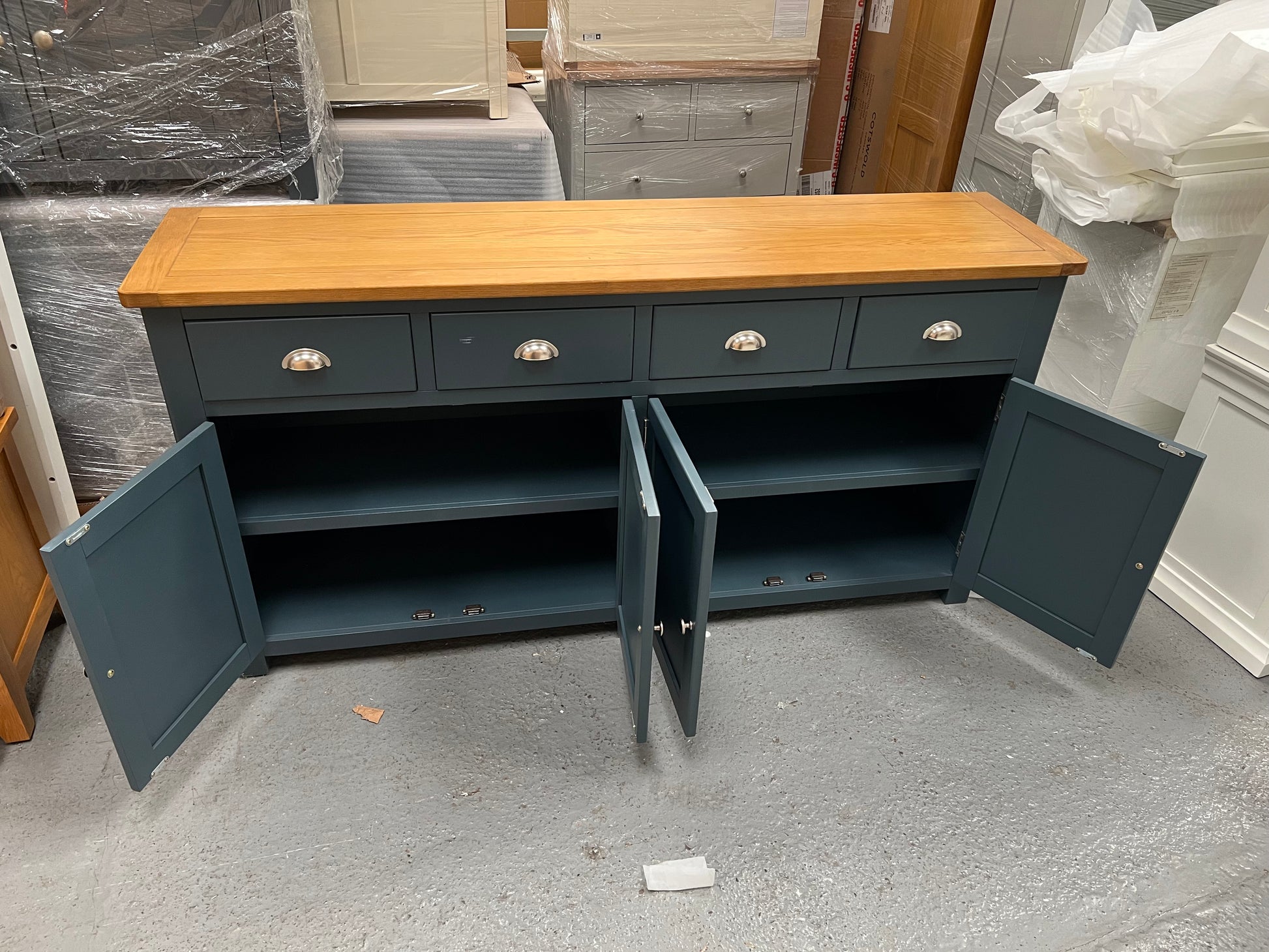 WESTCOTE INKY BLUE Extra Large Sideboard Quality Furniture Clearance Ltd