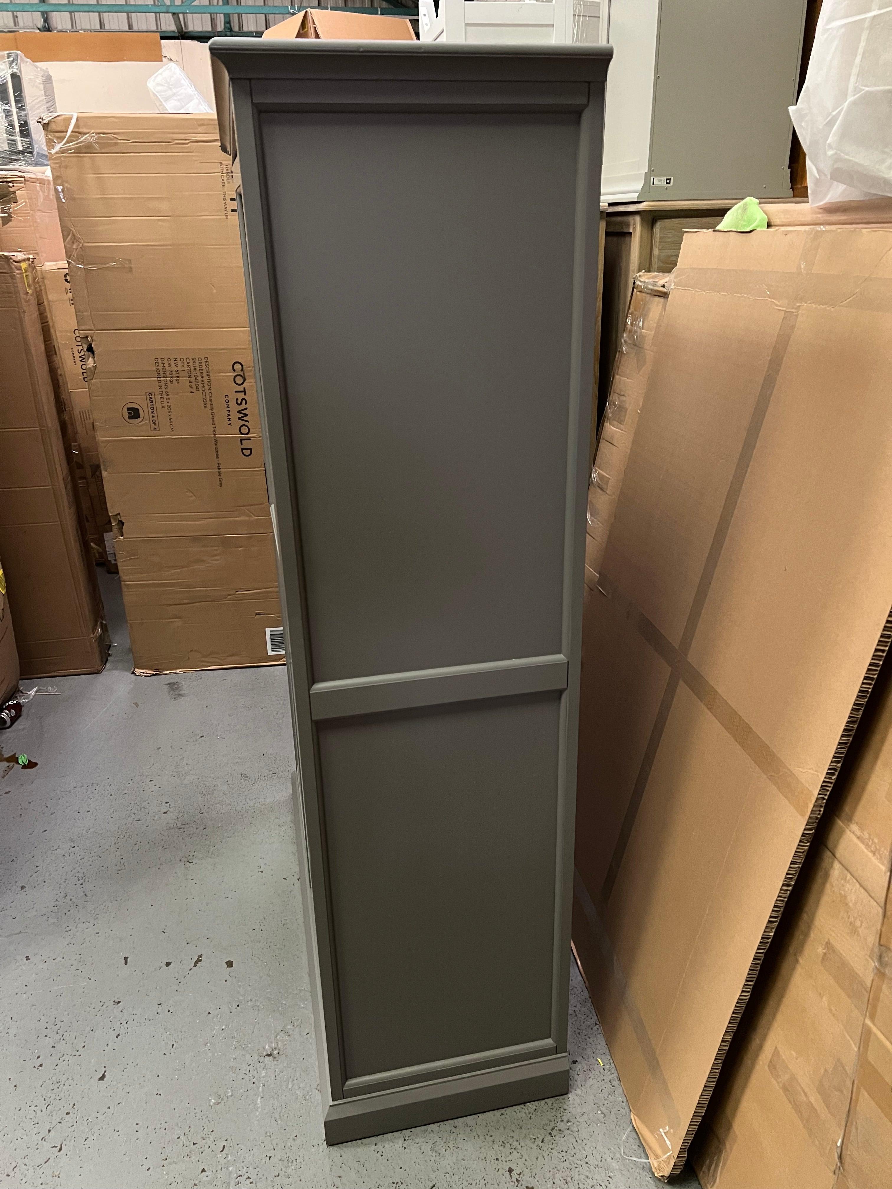 Stow Flint Grey Glazed Display Cabinet furniture delivered
