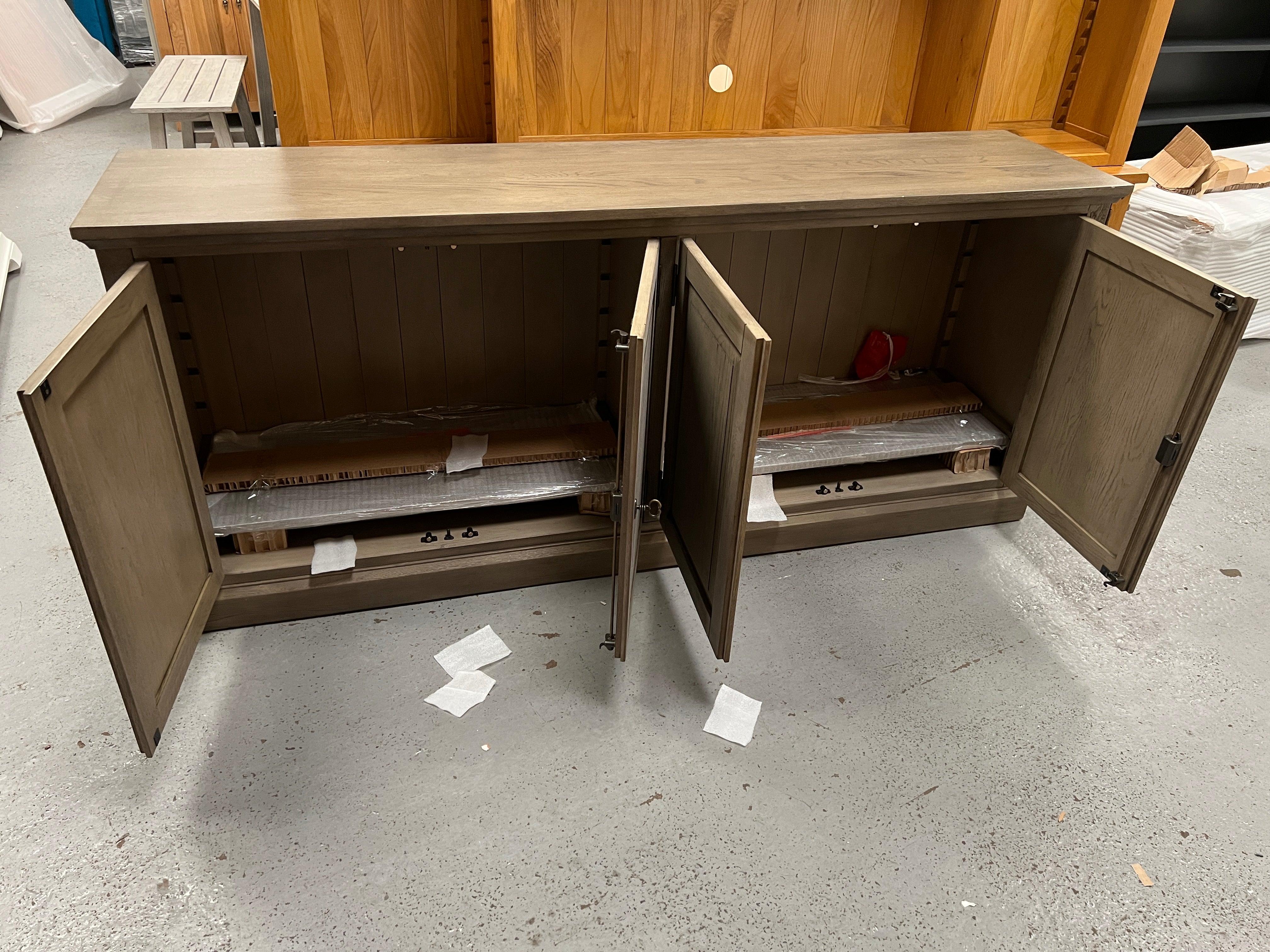 NOTGROVE WEATHERED OAK
NEW 4 Door Sideboard Quality Furniture Clearance Ltd