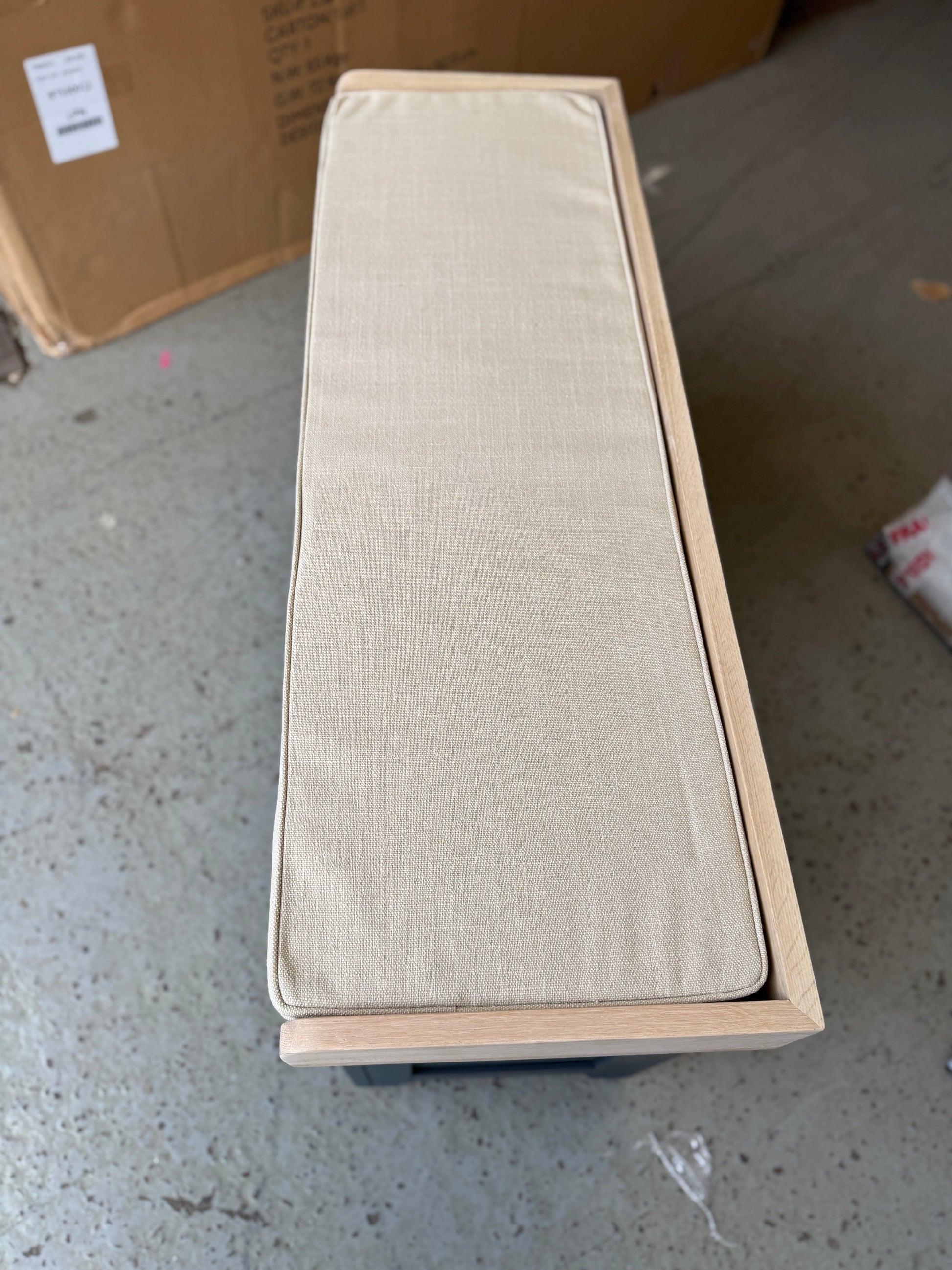 Chester Charcoal Large Shoe Storage Trunk and Bench furniture delivered