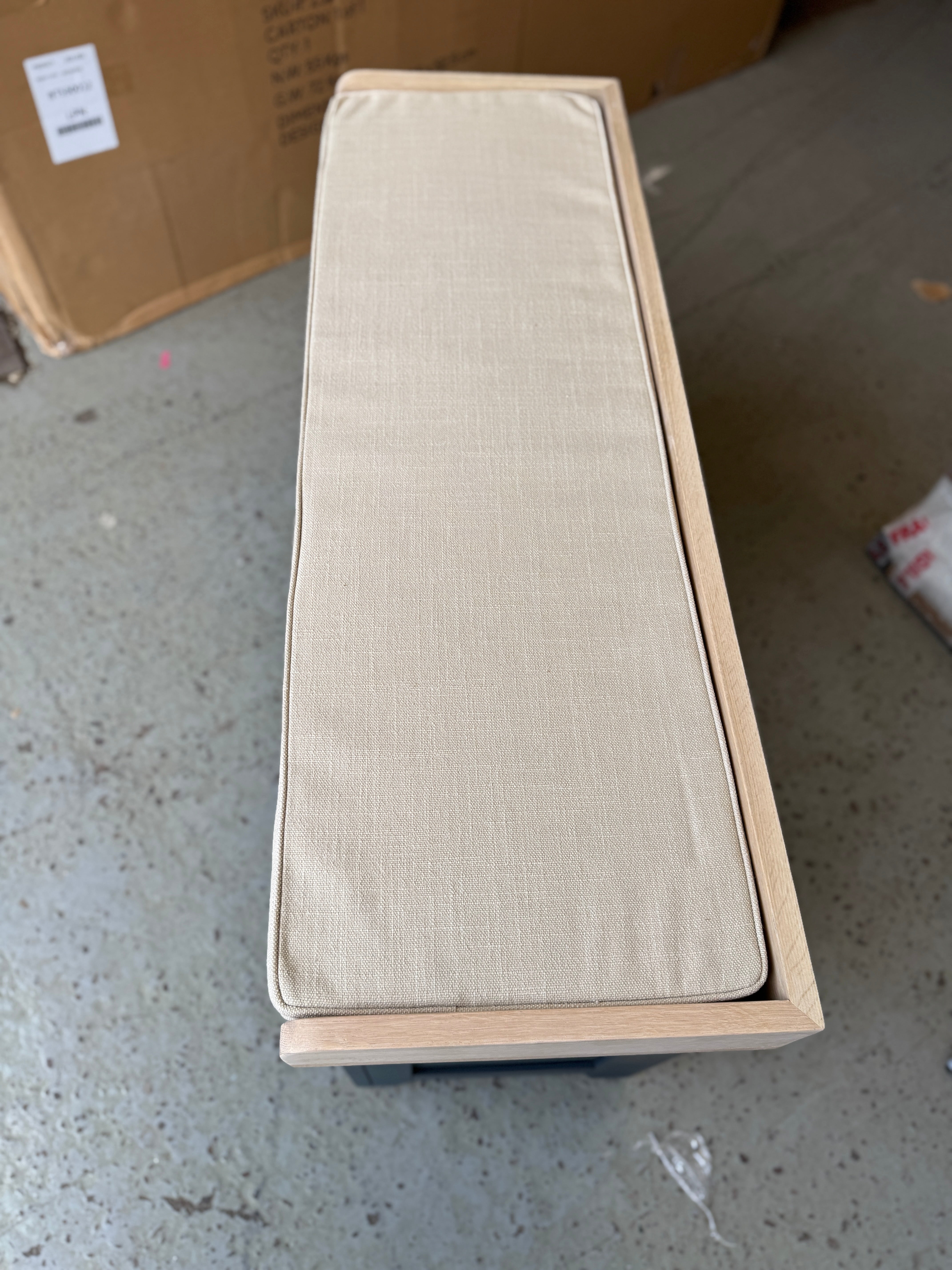 Chester Charcoal Large Shoe Storage Trunk and Bench furniture delivered