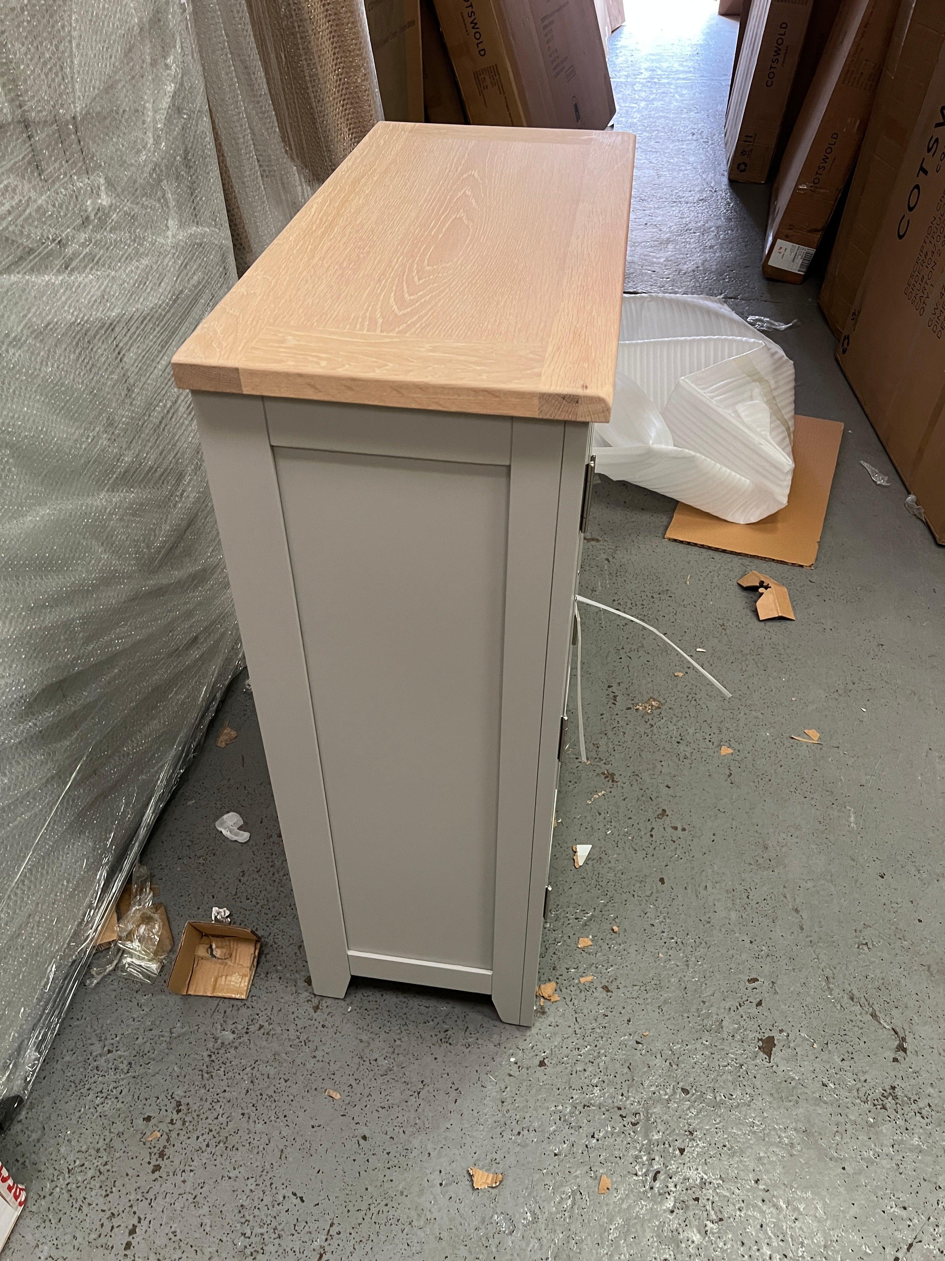 Chester Dove Grey Large Shoe Cupboard furniture delivered 