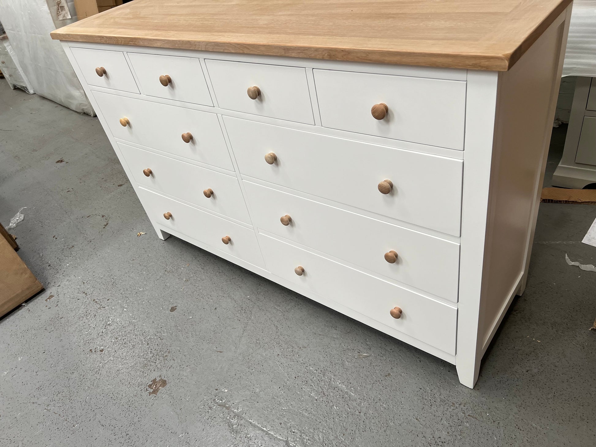 Chester Pure White 10 Drawer Chest furniture delivered
