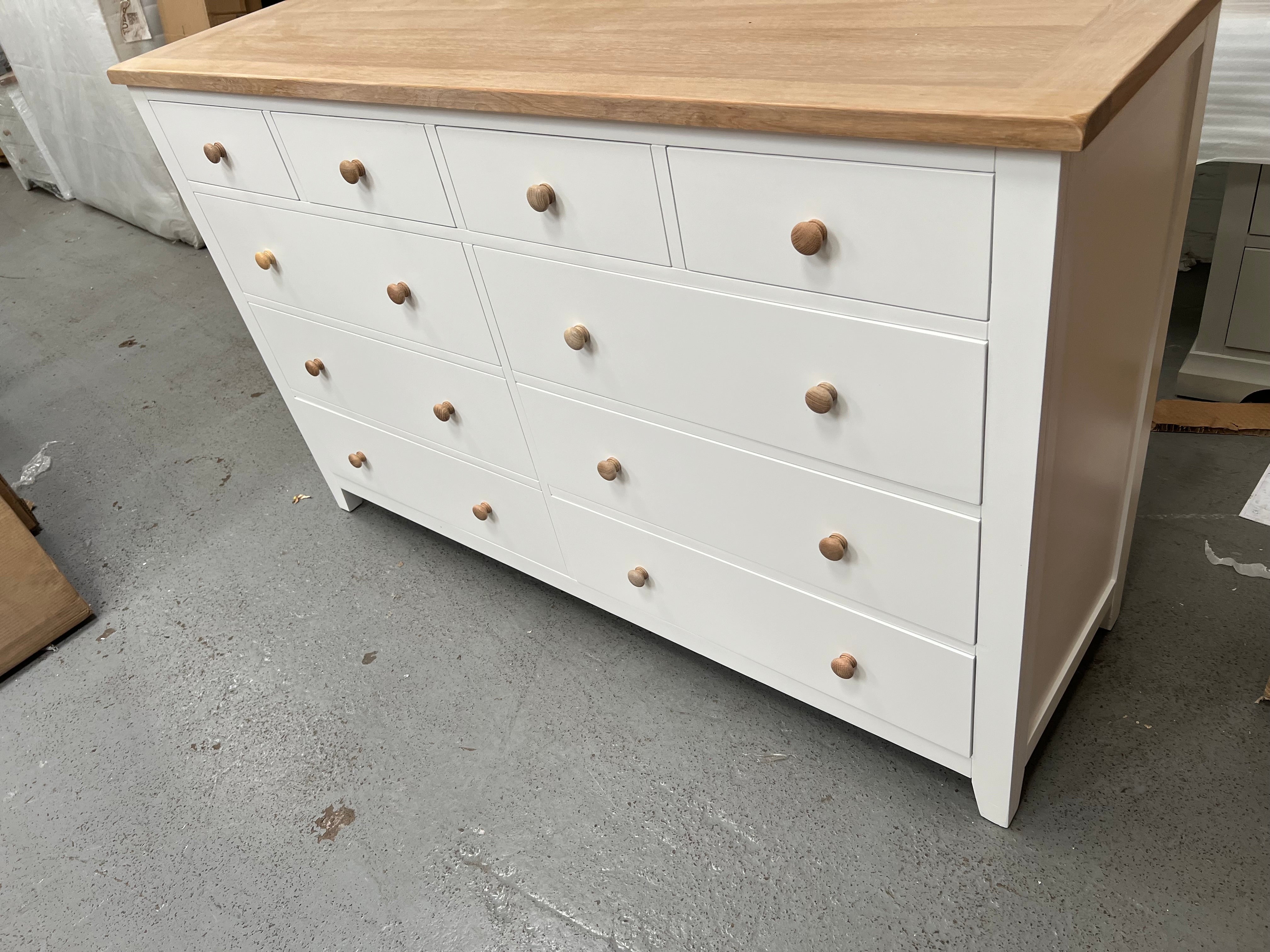 Chester Pure White 10 Drawer Chest furniture delivered