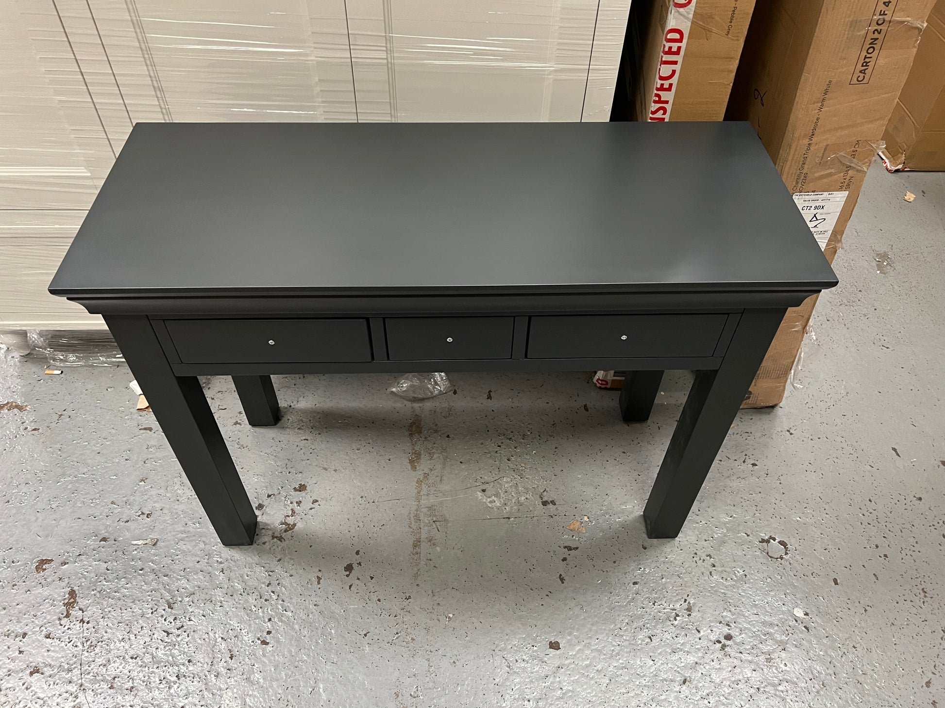 Dusky Black Console Desk furniture delivered