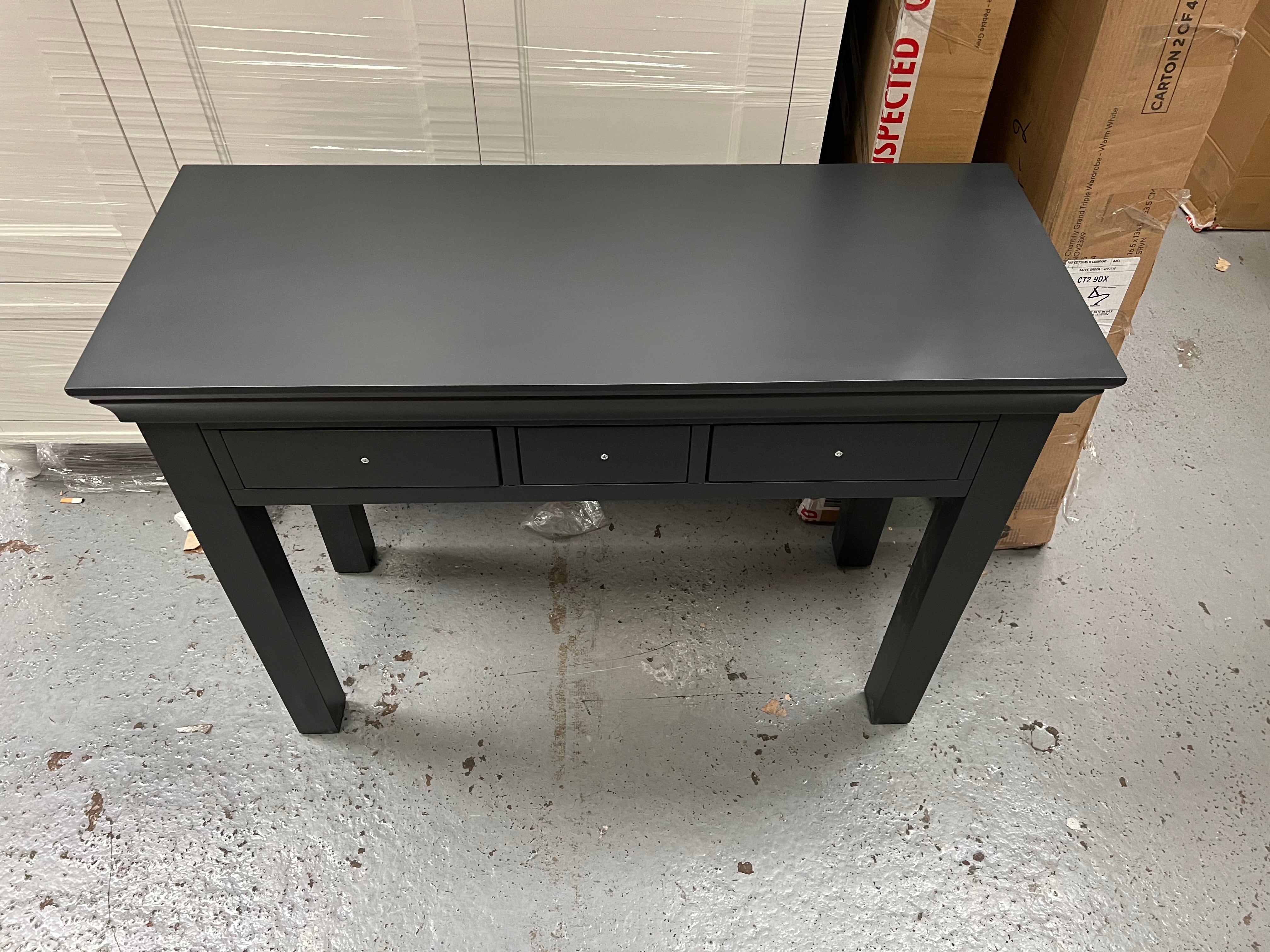 Dusky Black Console Desk furniture delivered
