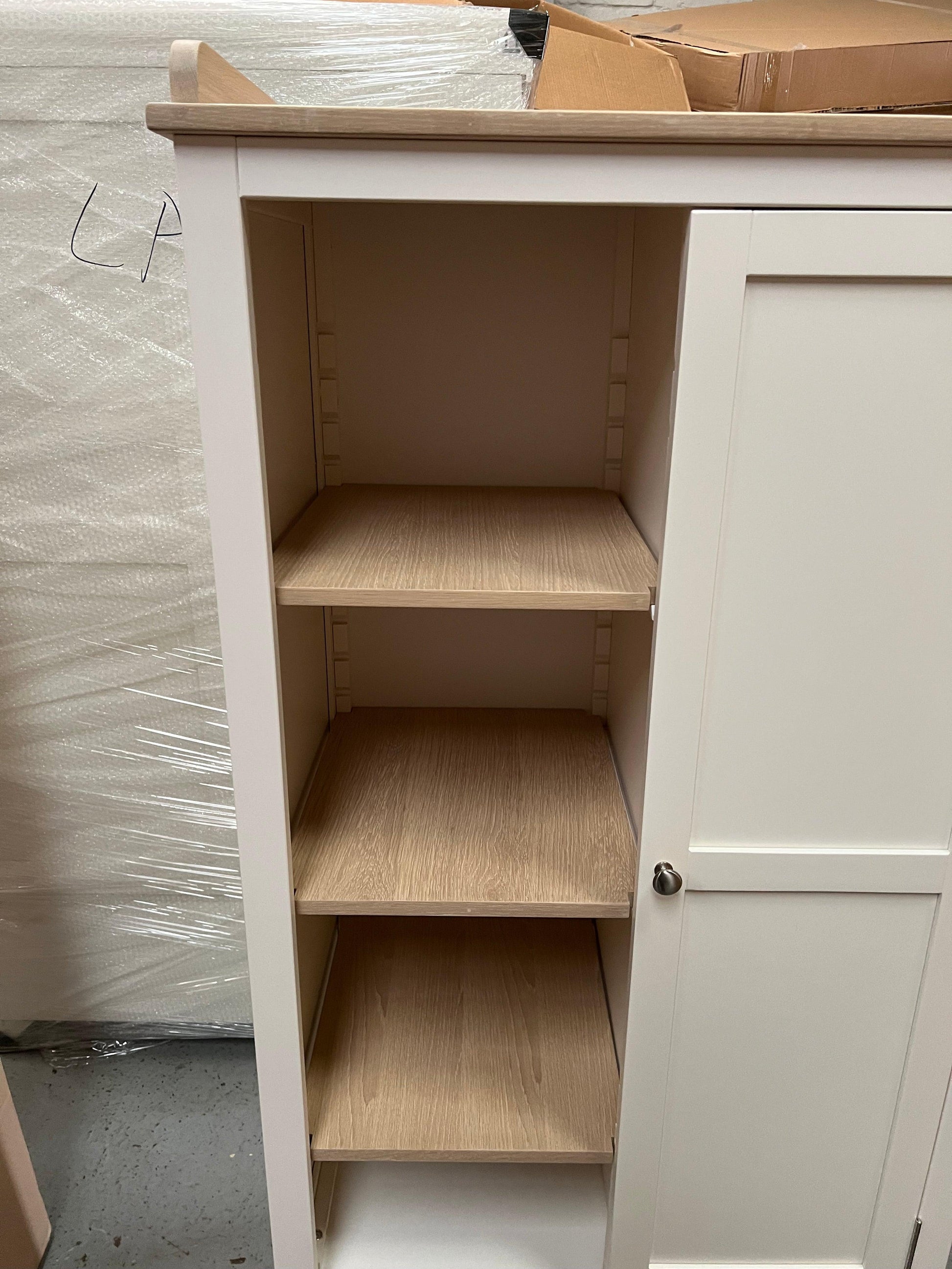 CHESTER PURE WHITE Open Petite Wardrobe Quality Furniture Clearance Ltd