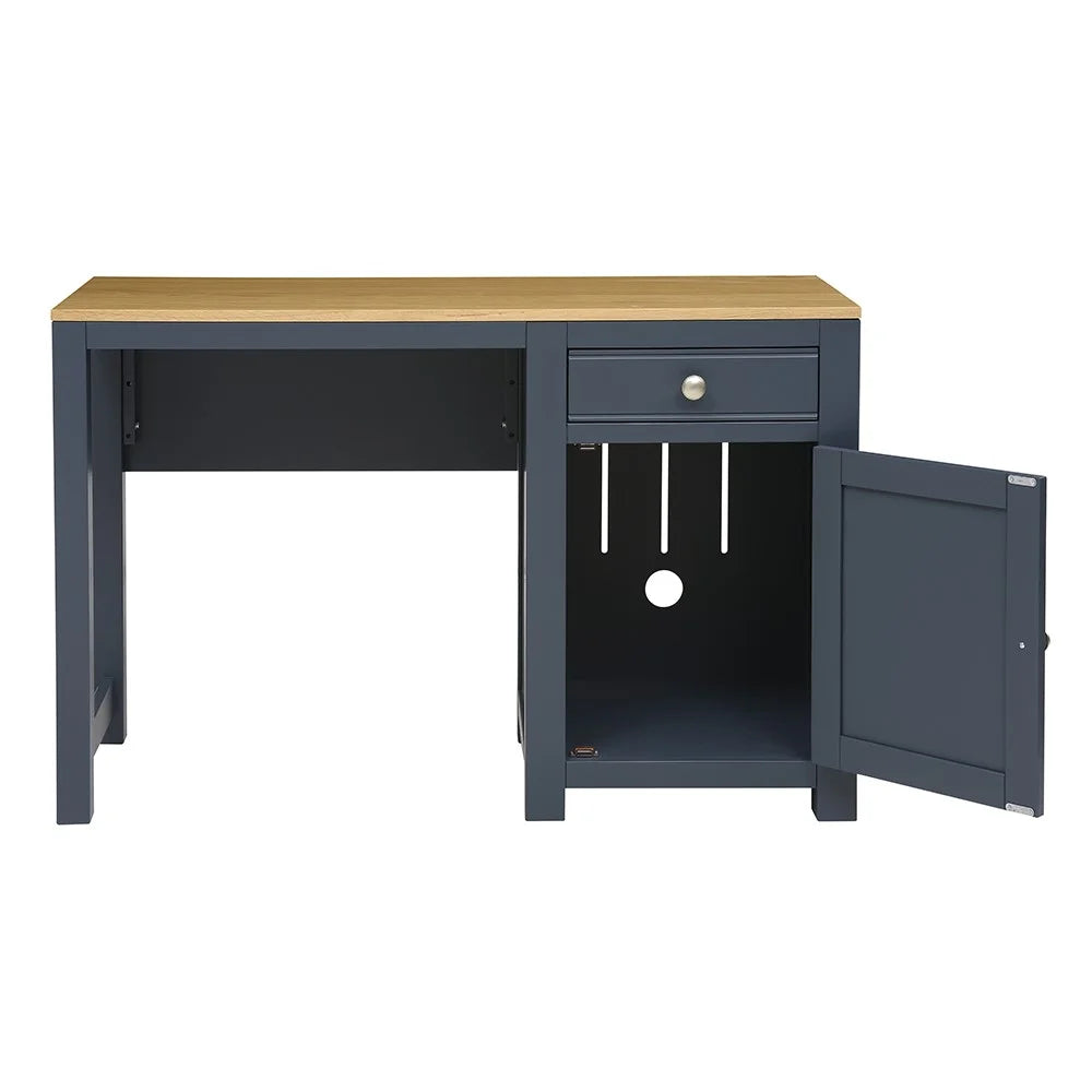 Chalford Inky Blue Single Pedestal Desk. furniture delivered