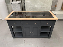 Load image into Gallery viewer, Chester Charcoal kitchen island with cupboard. Quality Furniture Clearance Ltd
