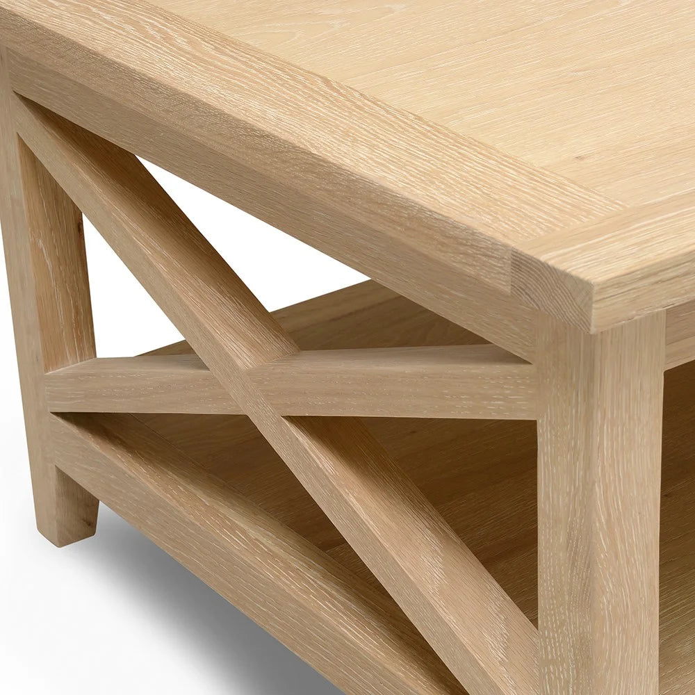 INGLESHAM WHITEWASH OAK Coffee Table Quality Furniture Clearance Ltd