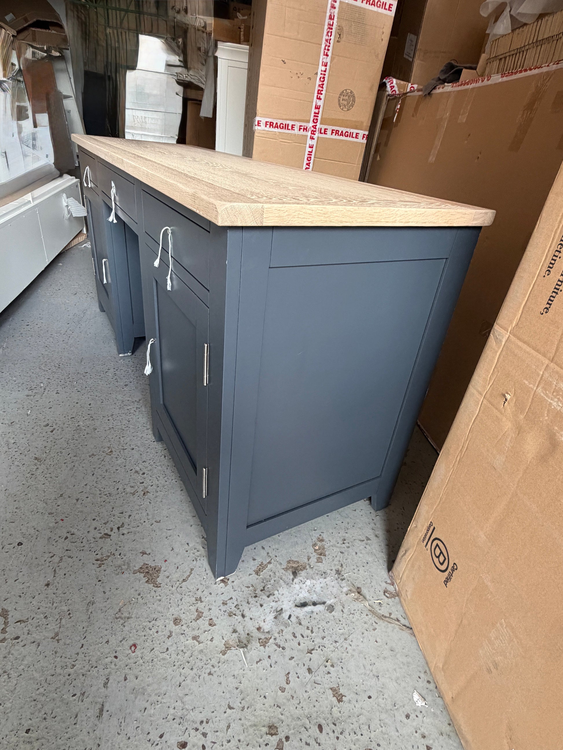 CHESTER CHARCOAL
Double Pedestal Desk furniture delivered