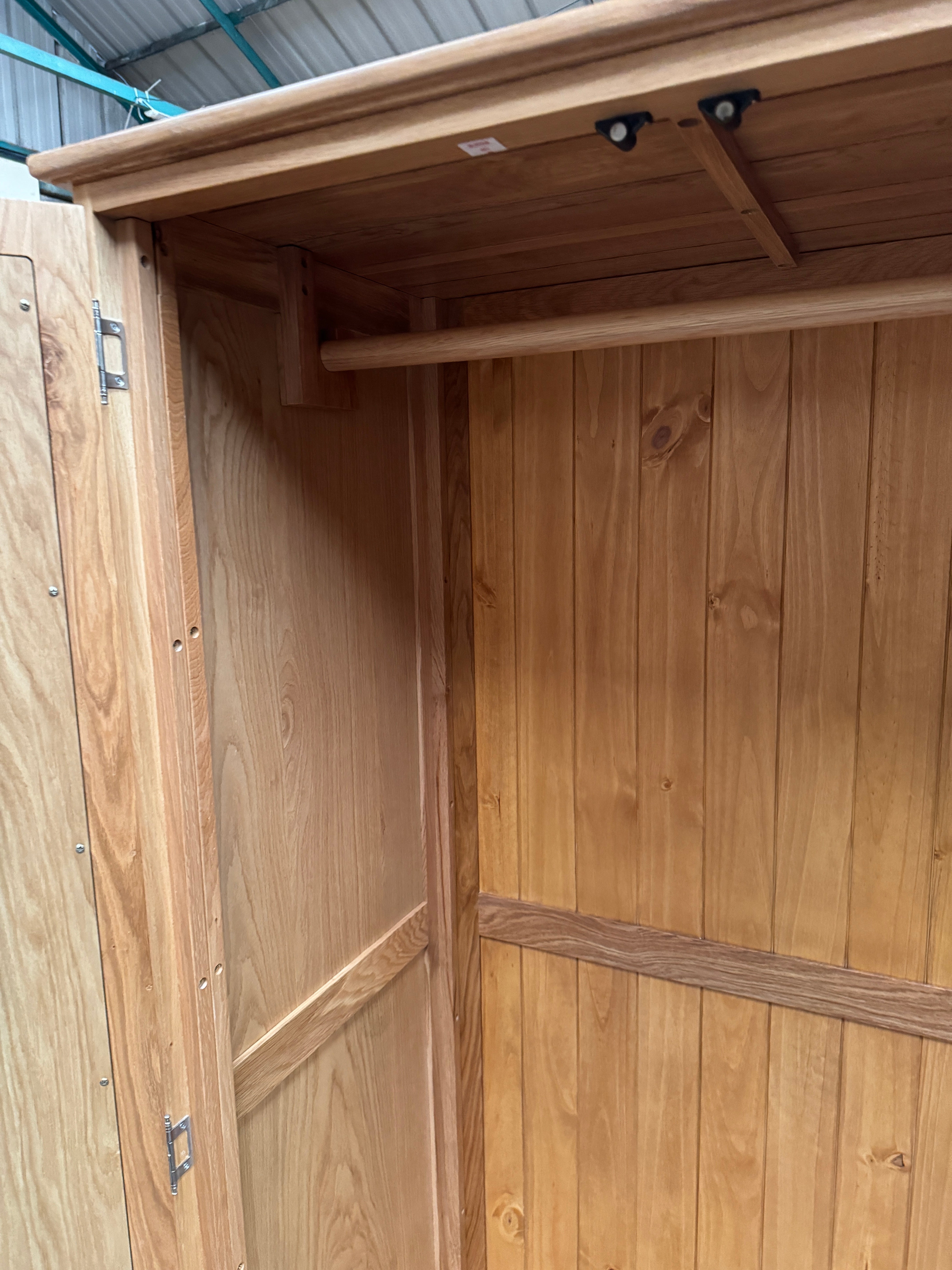 Appleby Light Oak Double Wardrobe with Mirrors Wardrobe. furniture delivered