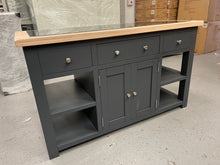 Load image into Gallery viewer, Chester Charcoal kitchen island with cupboard. Quality Furniture Clearance Ltd
