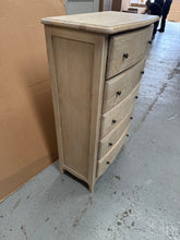Load image into Gallery viewer, Camille Limewash Oak Tall 5 Drawer Chest Quality Furniture Clearance Ltd
