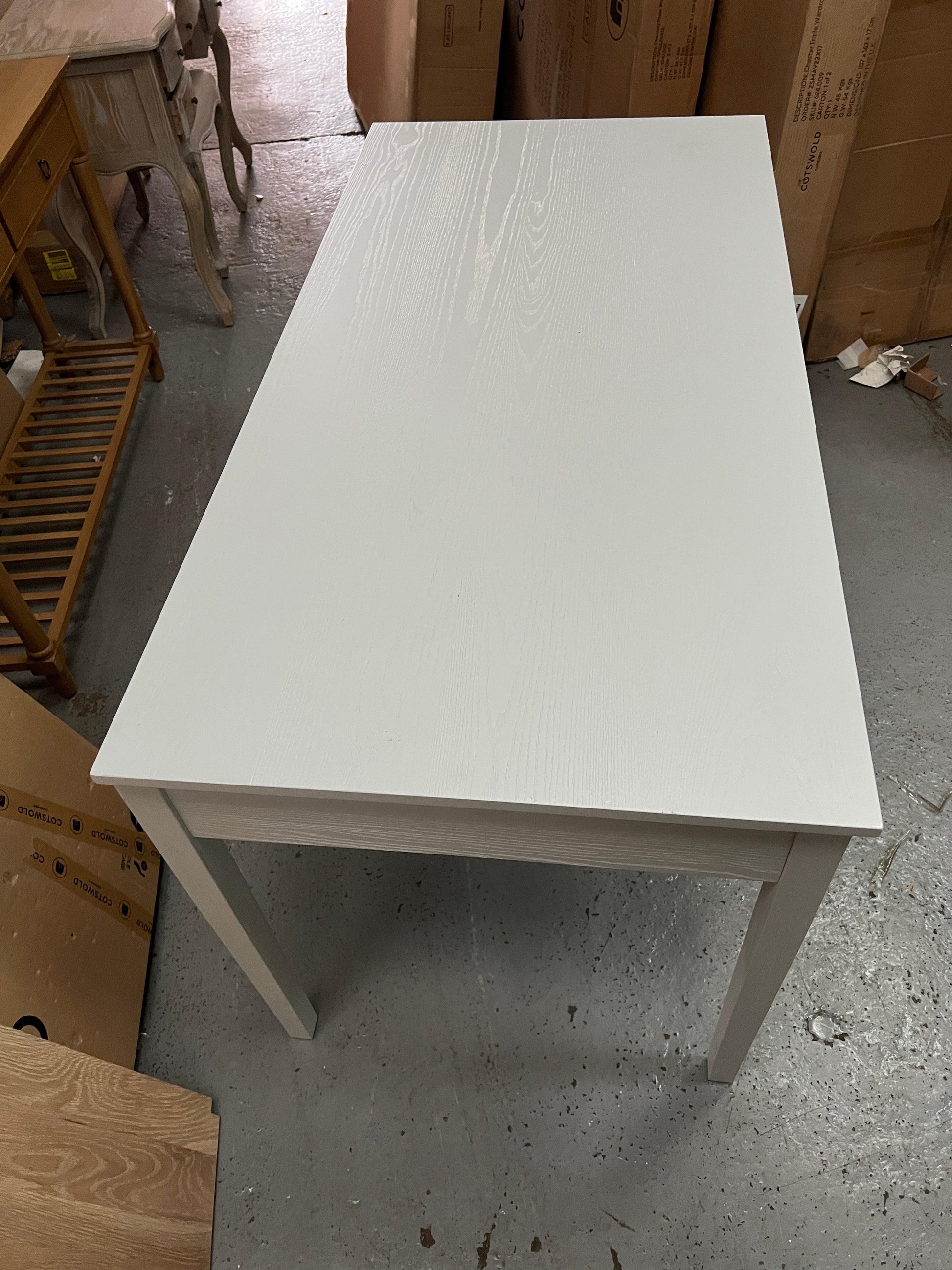 CHARLBURY MINERAL GREY Large Desk Quality Furniture Clearance Ltd