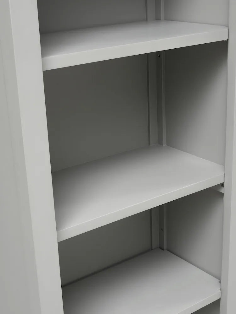 Simply Cotswold Pebble Grey Slim Bookcase Quality Furniture Clearance Ltd