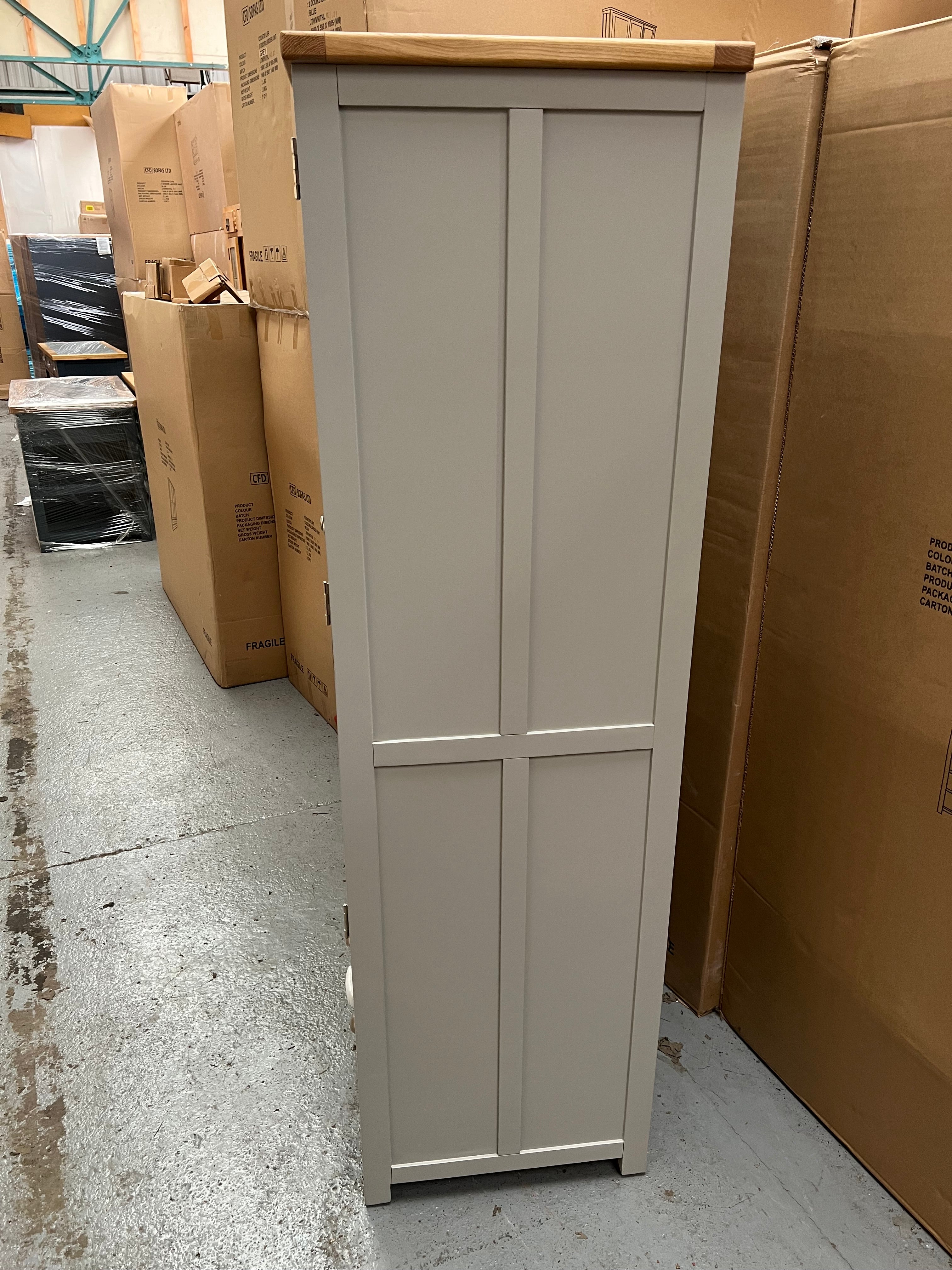 Hampshire ‘Country Life’ Double Larder - Grey Quality Furniture Clearance Ltd