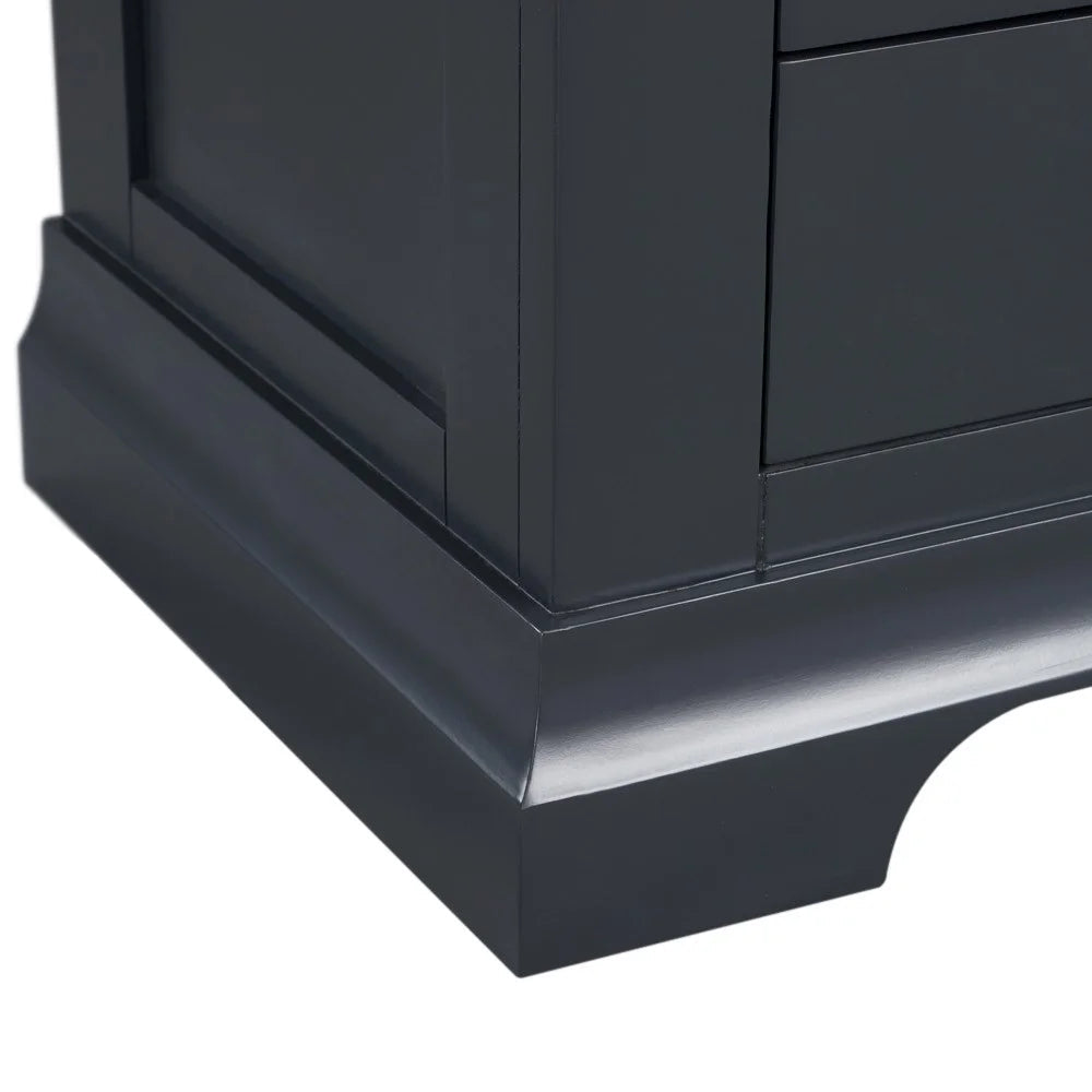 CHANTILLY DUSKY BLACK Set of 2 Bedside Tables Quality Furniture Clearance Ltd