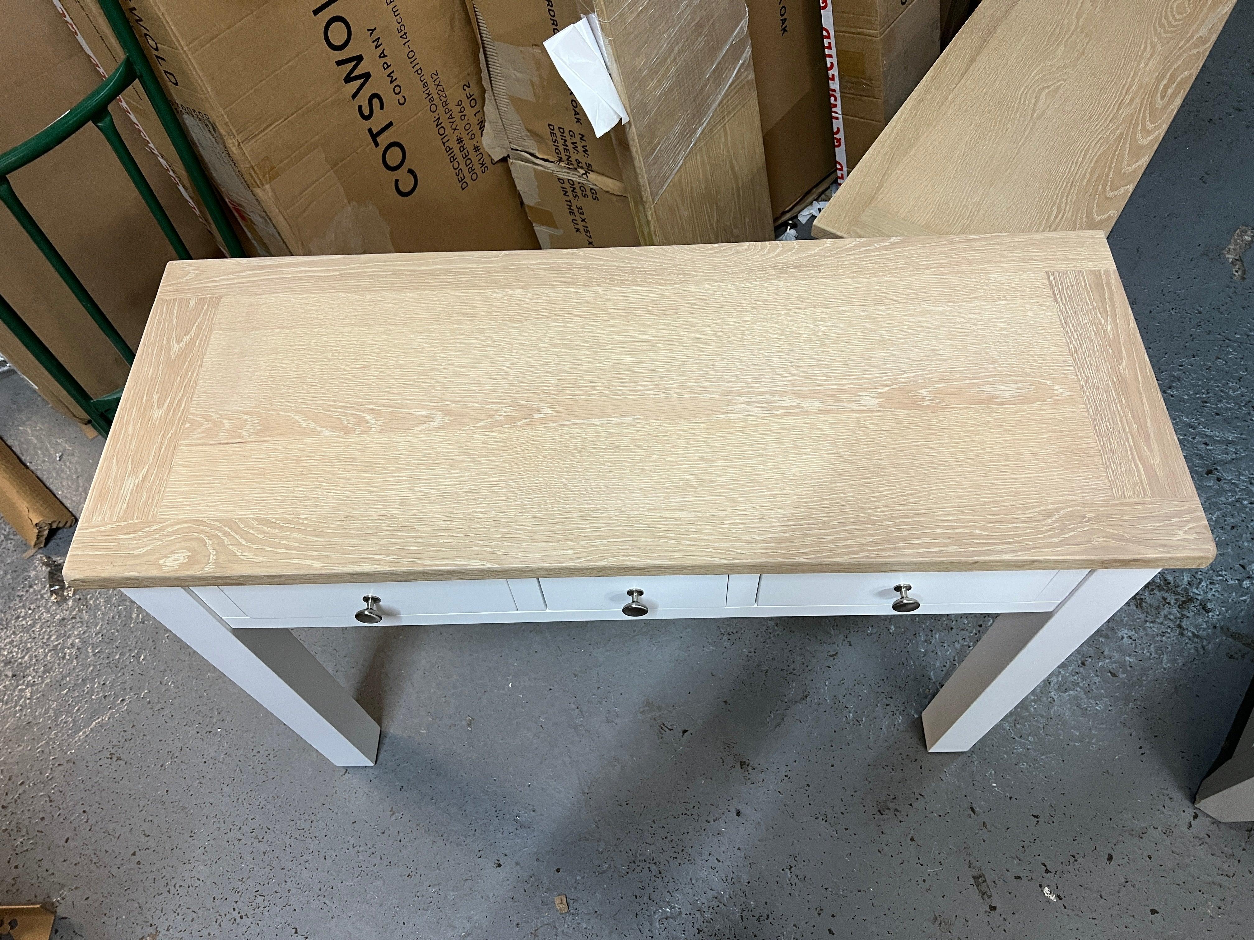 Chester Pure White Console Table/Desk furniture delivered