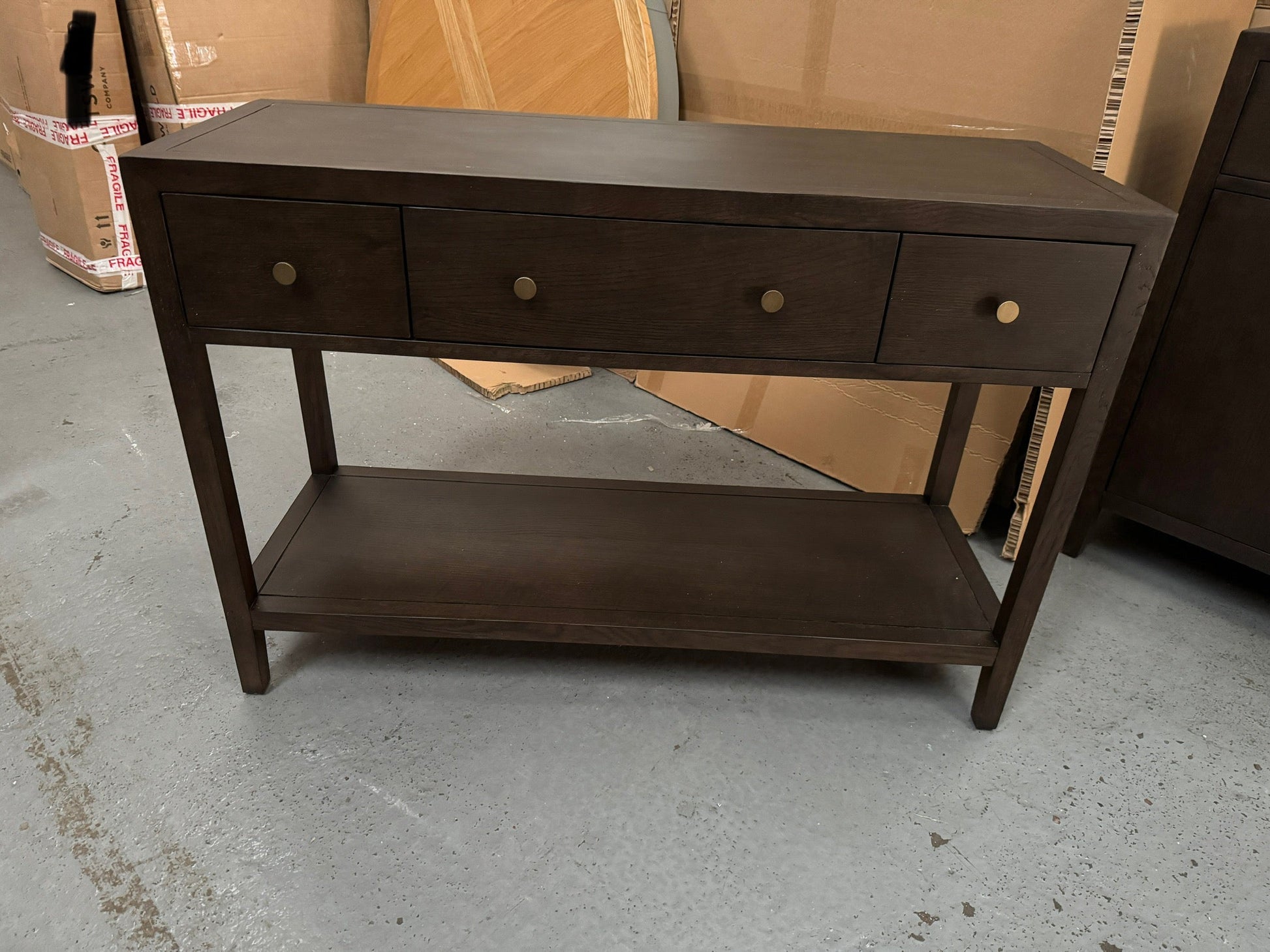 BLOCKLEY BROWN OAK Hallway/Console table Quality Furniture Clearance Ltd