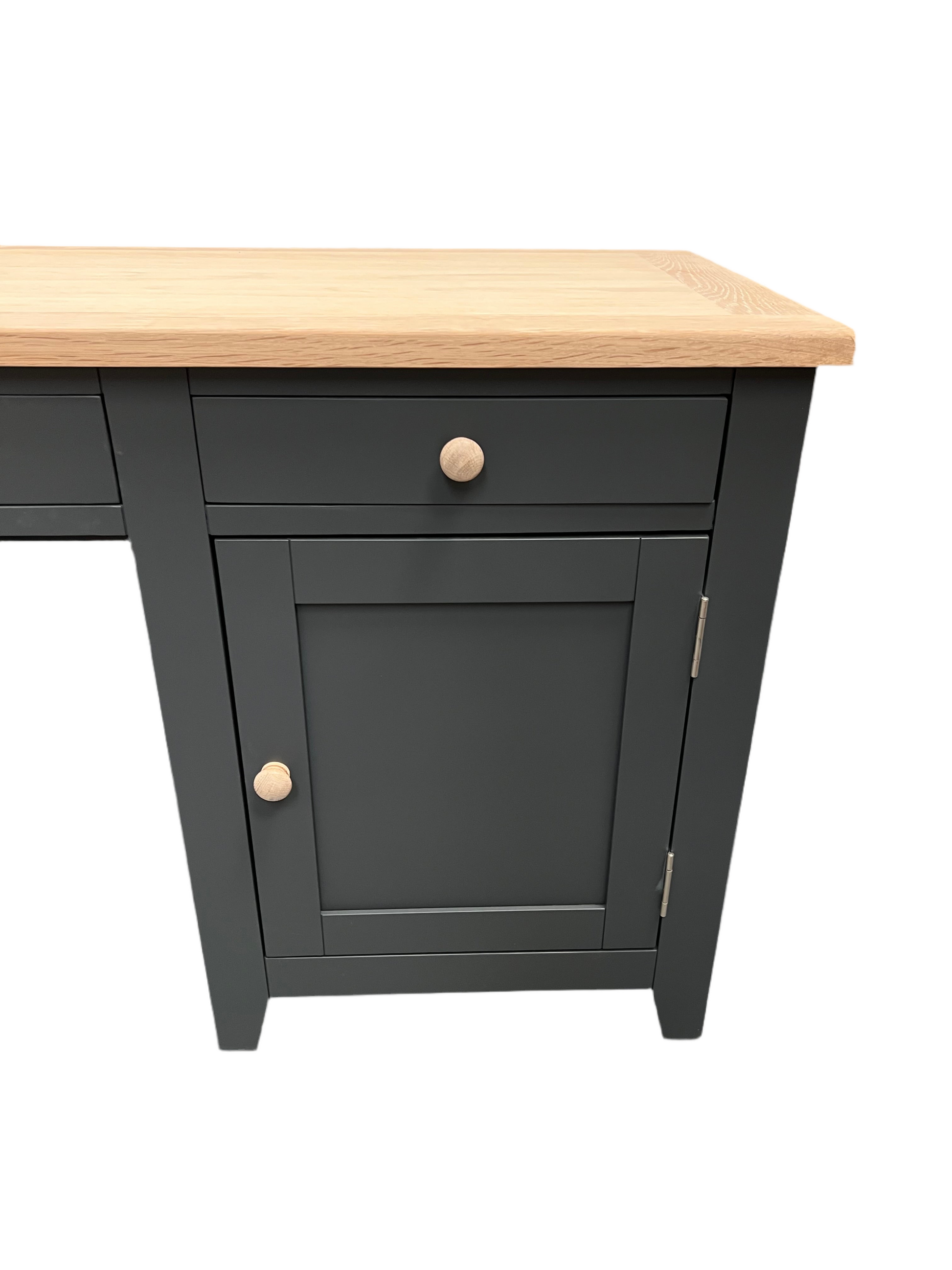 Chester Charcoal Double Pedestal Desk furniture delivered
