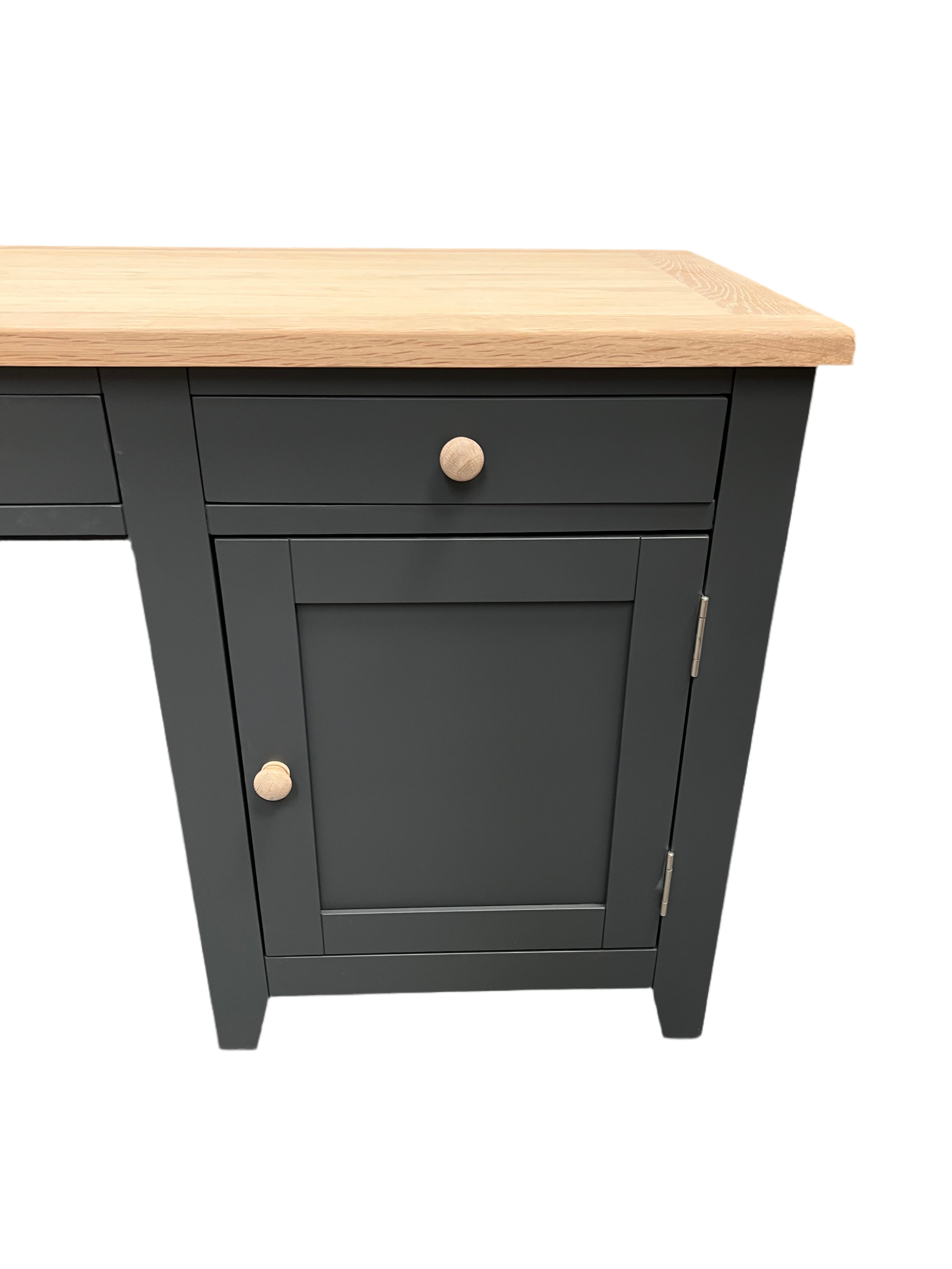 Chester Charcoal Double Pedestal Desk furniture delivered