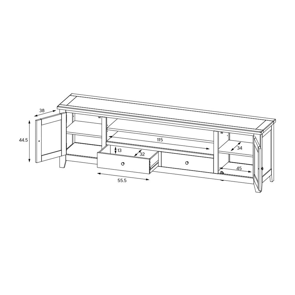 CHESTER CLASSIC CREAM
XXL TV Stand up to 90" Quality Furniture Clearance Ltd
