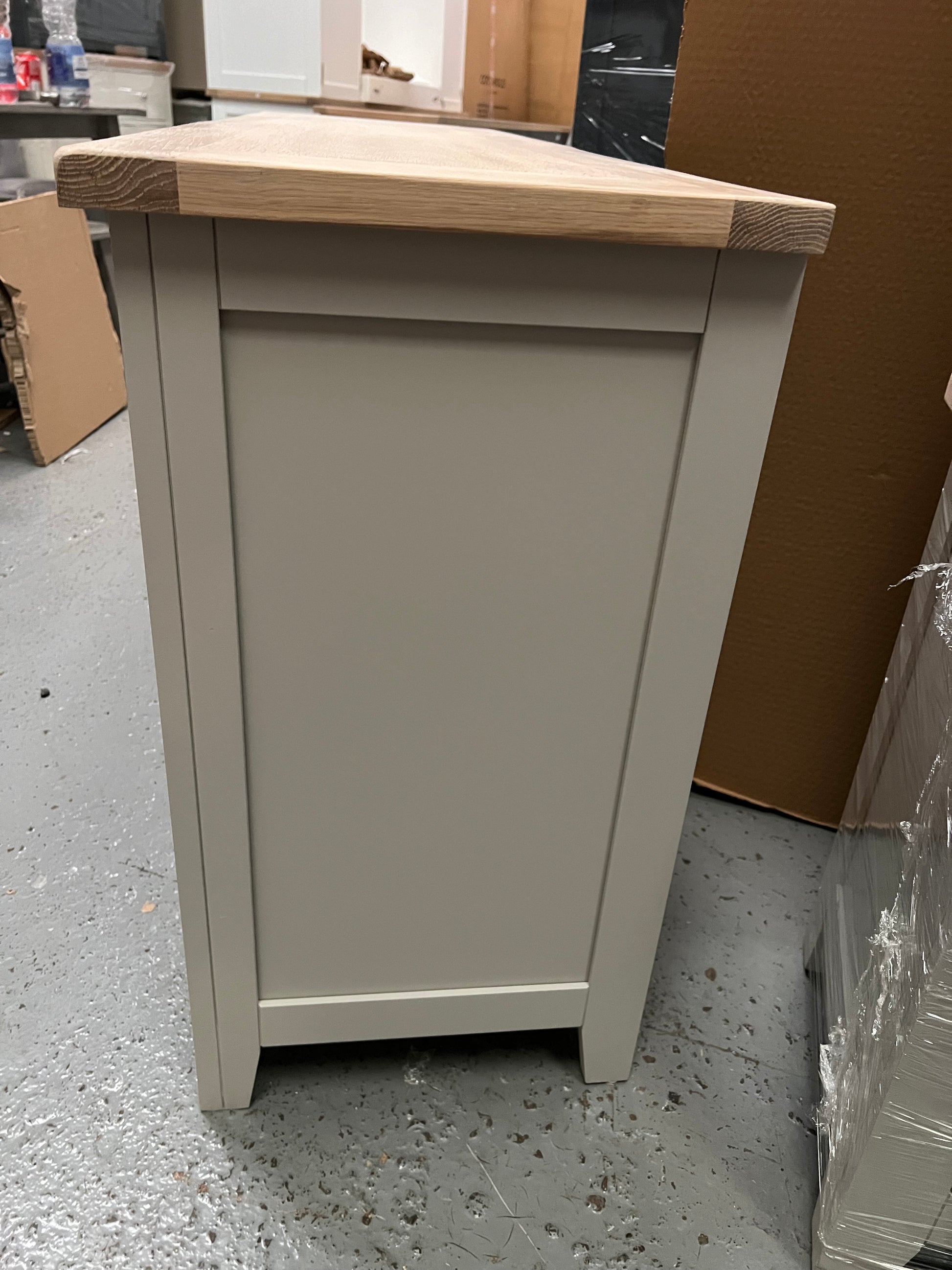 Chester Dove Grey Low and Wide Chest Quality Furniture Clearance Ltd