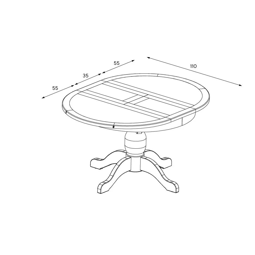 CHESTER CLASSIC CREAM
4-6 Seater Round Extending Dining Table Quality Furniture Clearance Ltd