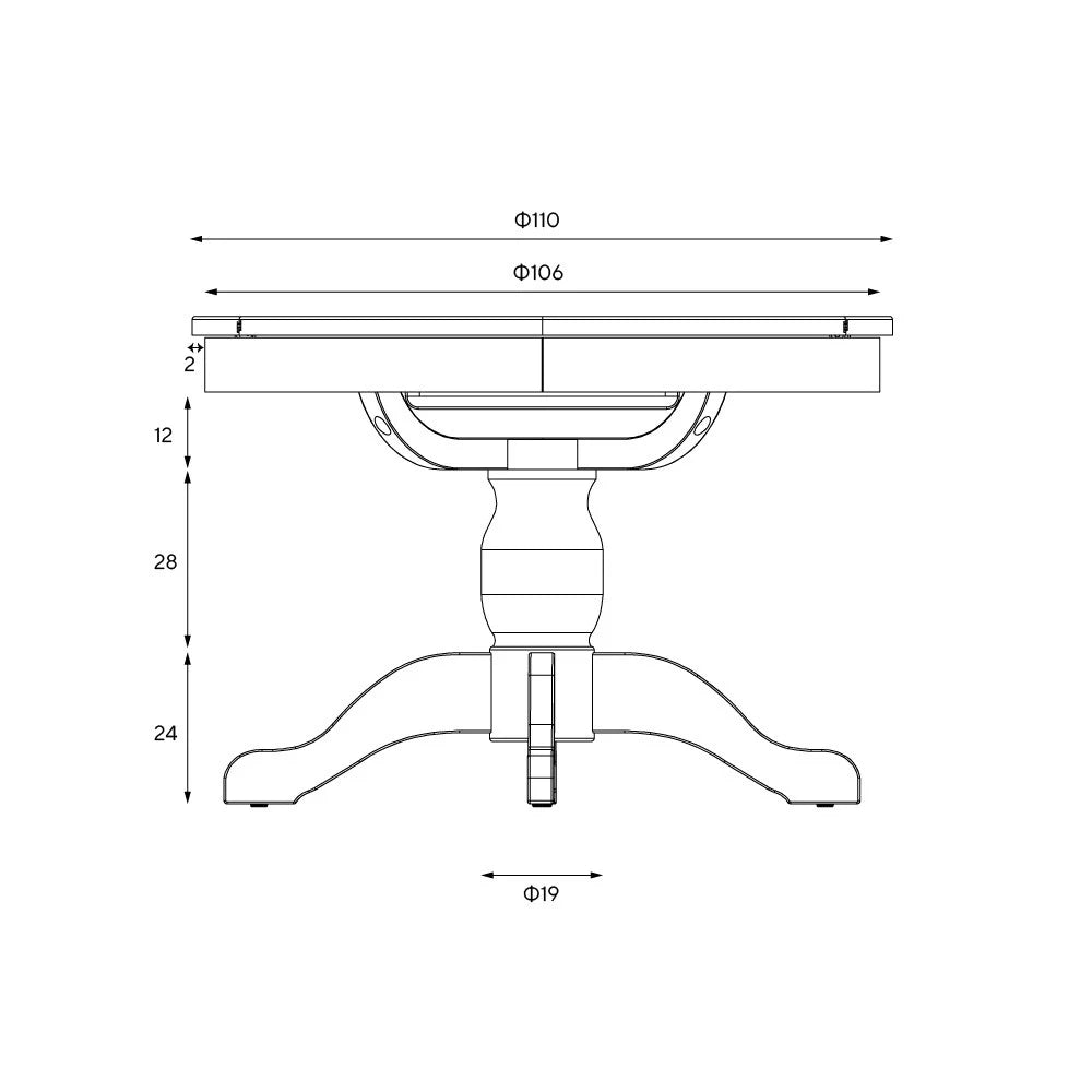 CHESTER CLASSIC CREAM
4-6 Seater Round Extending Dining Table Quality Furniture Clearance Ltd