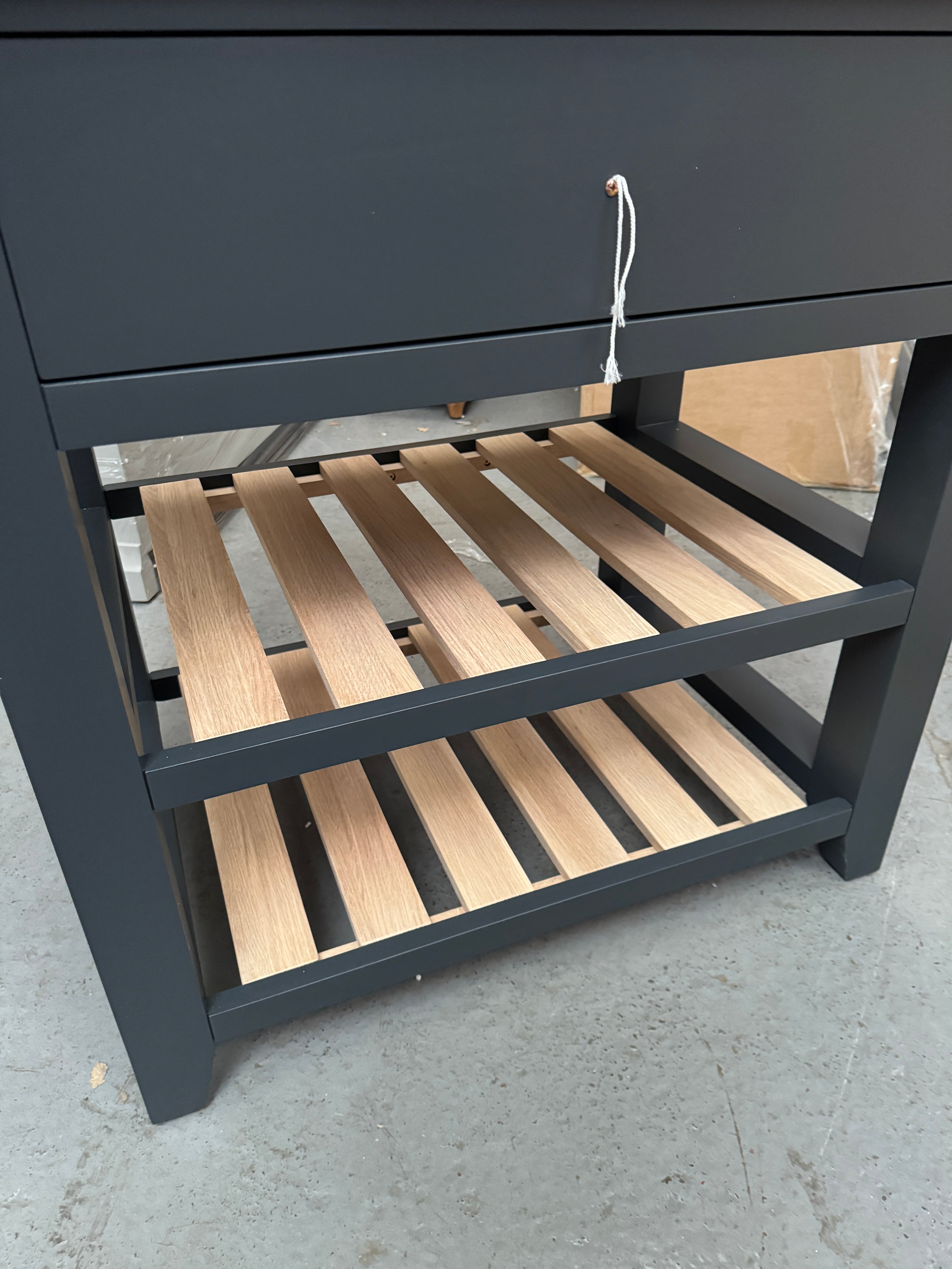 CHESTER CHARCOAL Small Kitchen Island with Granite Top Quality Furniture Clearance Ltd