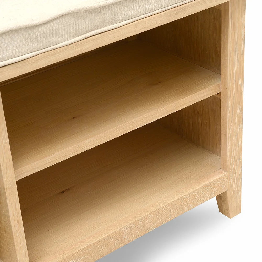 INGLESHAM WHITEWASH OAK
Shoe Storage Bench Quality Furniture Clearance Ltd