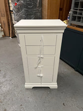 Load image into Gallery viewer, Chantilly Warm White Tall 5 Drawer Chest - Quality Furniture Clearance Ltd
